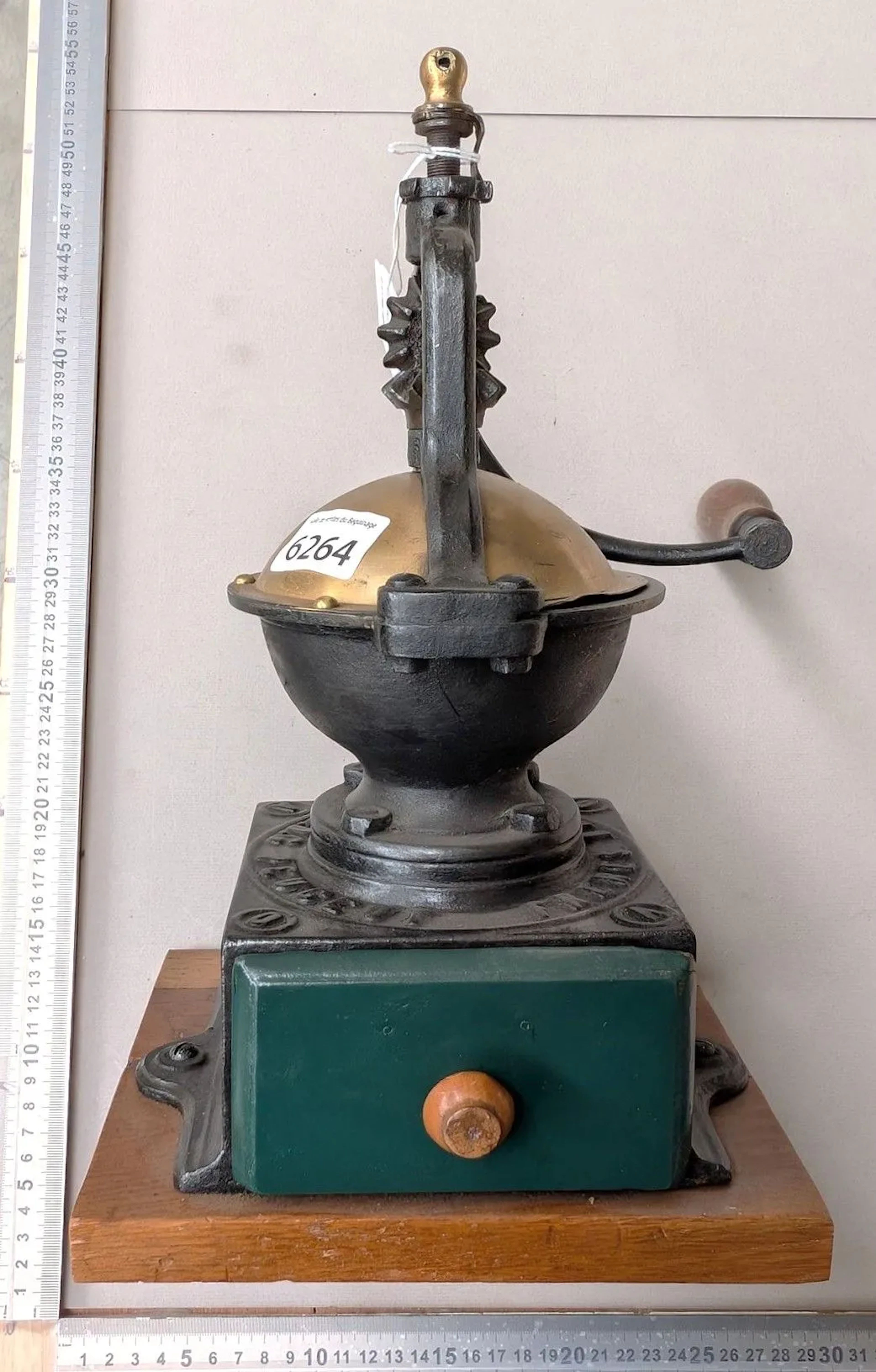 Vintage coffee grinder—see photos for dimensions and condition