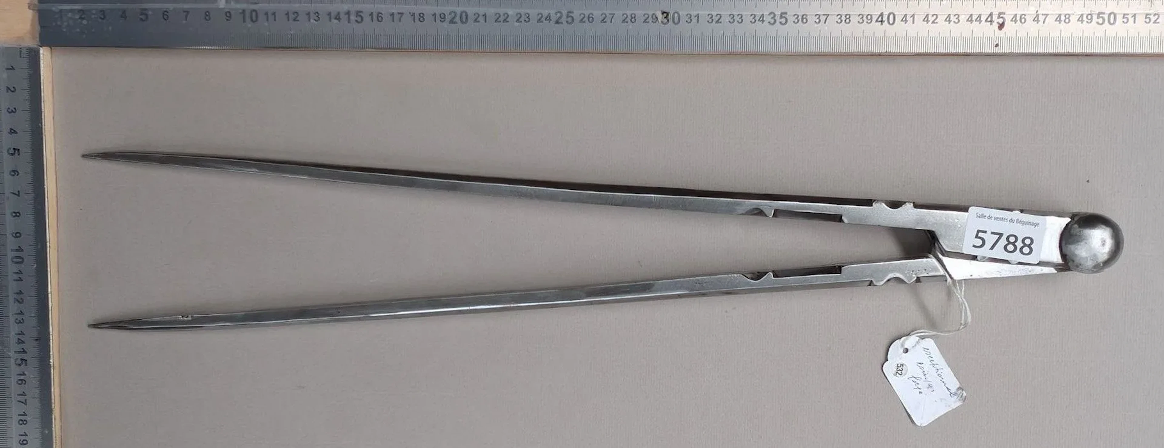 Exceptional wrought-iron compass—see photos for dimensions and condition