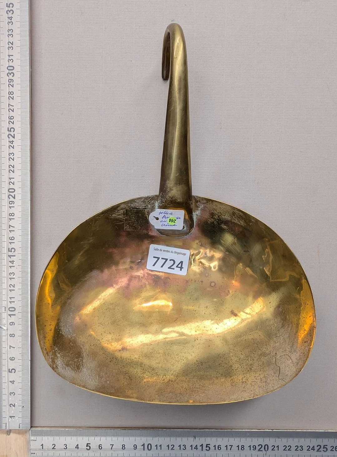 1 old cheese or cream scoop—see photos for dimensions and condition
