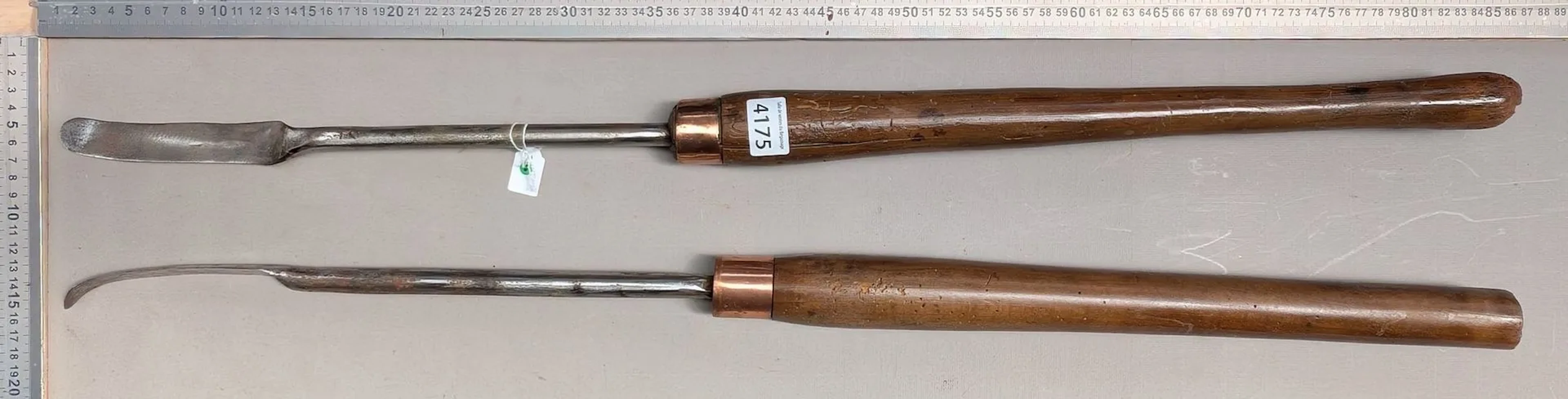 2 cobbler's tools—see photos for dimensions and condition