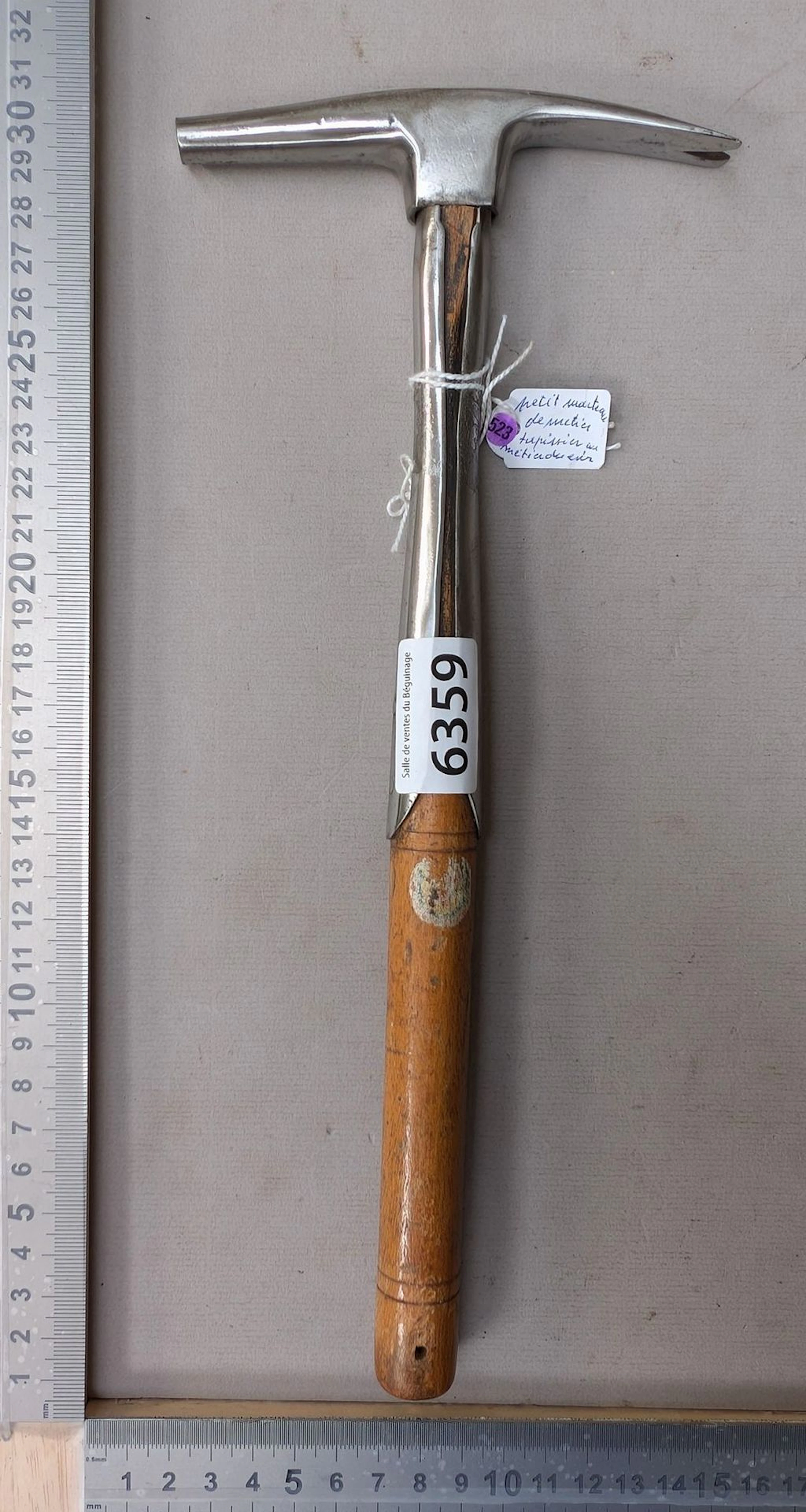 1 small hammer used in upholstery and leatherwork—see photos for dimensions