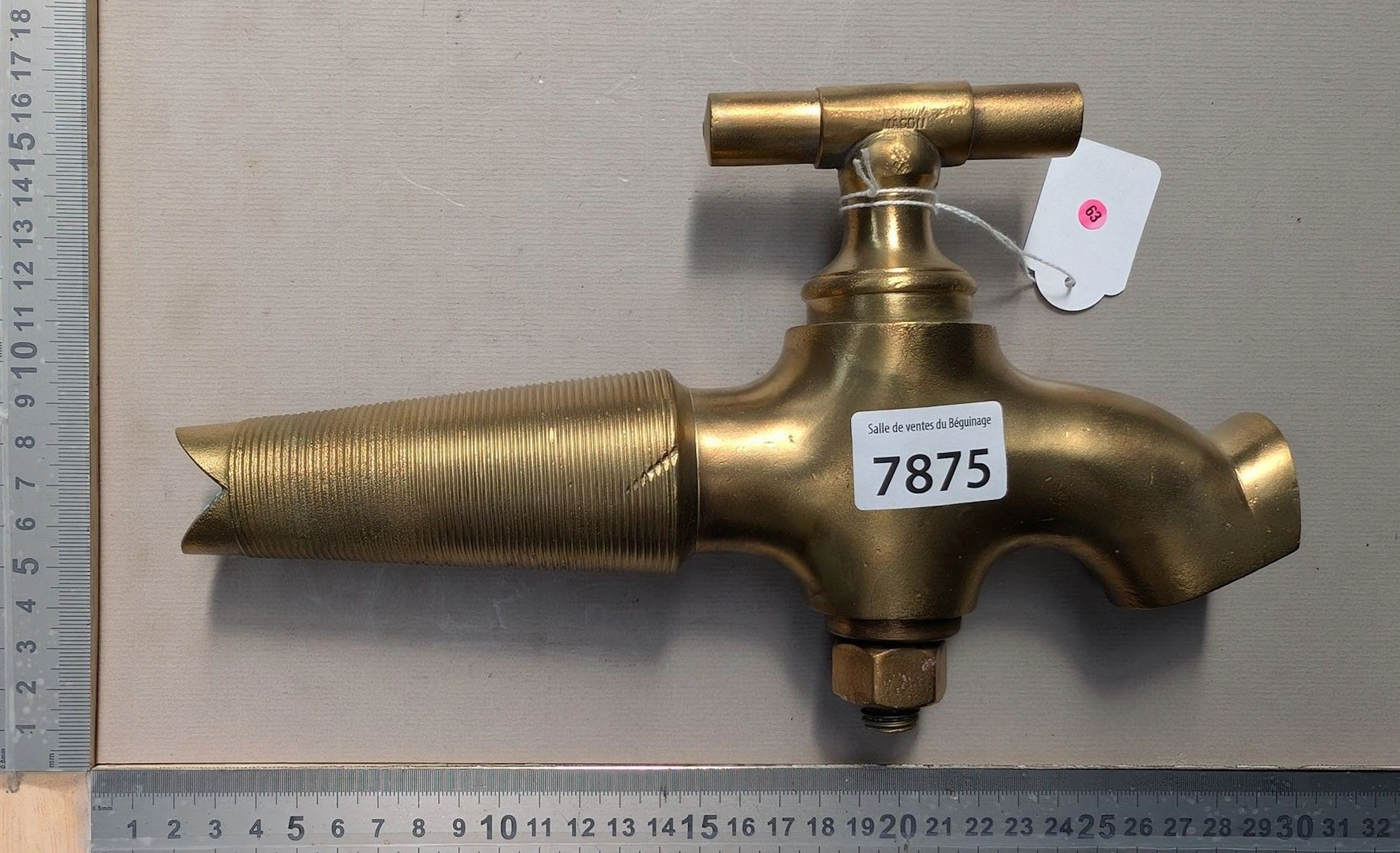 Antique bronze faucet—see photos for dimensions and condition