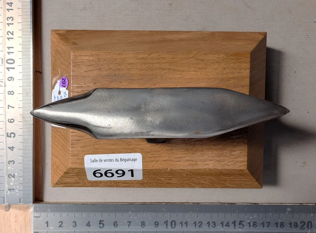 Beautiful watchmaker's anvil on an oak base—see photos for dimensions