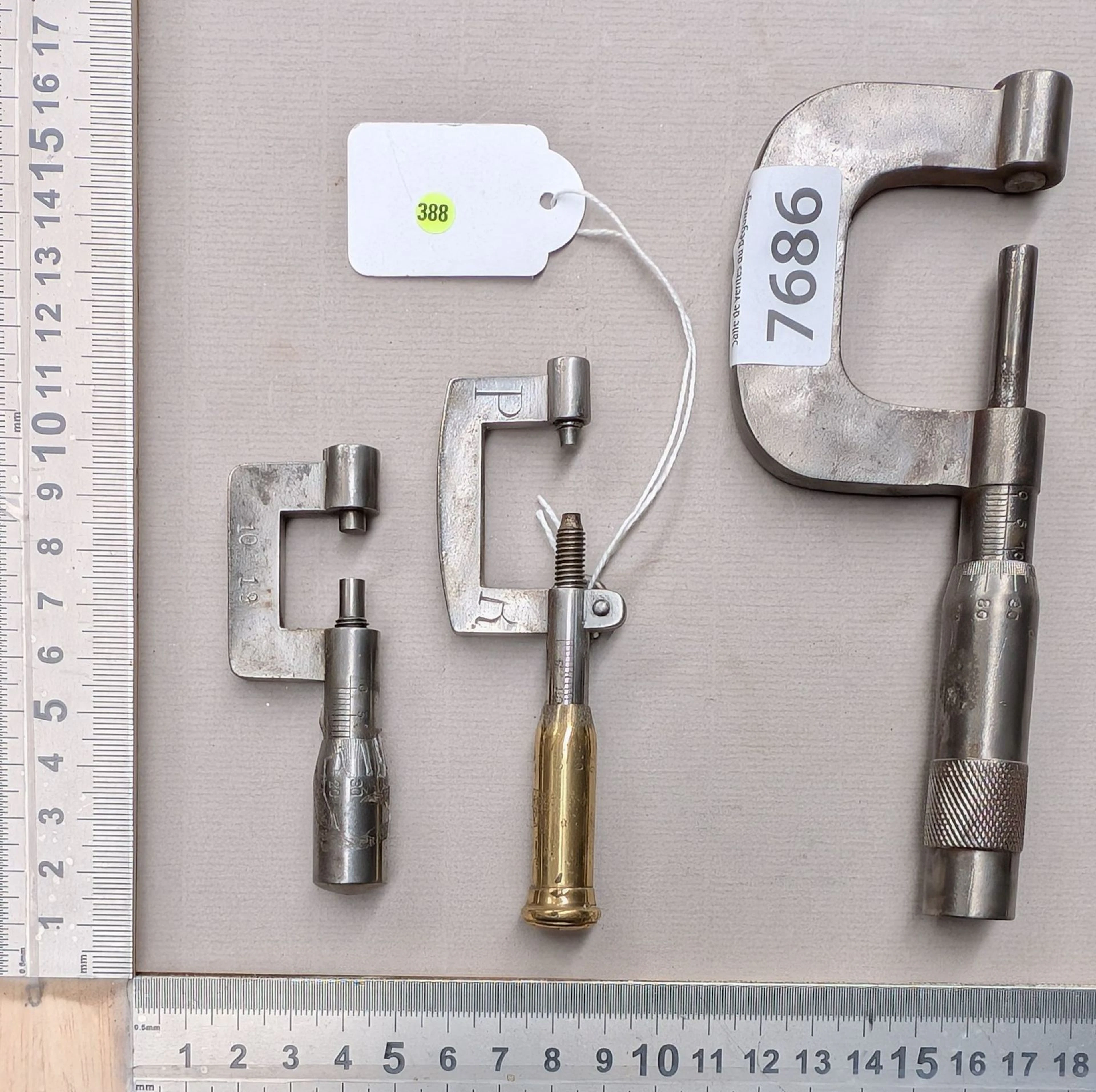 3 steel PAMERS for various metalworking trades—see photos for dimensions