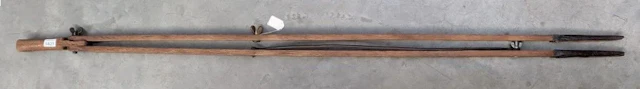 Antique gardener's compass made of oak and wrought iron, 1.50 meters—see