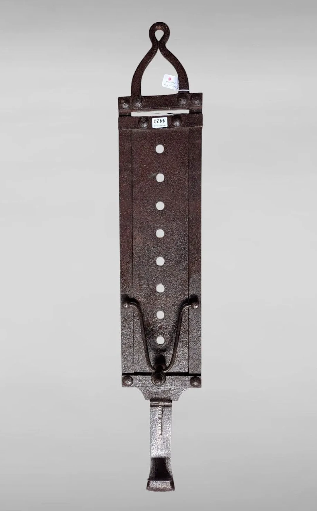 Antique wrought-iron rack—see photos for dimensions and condition