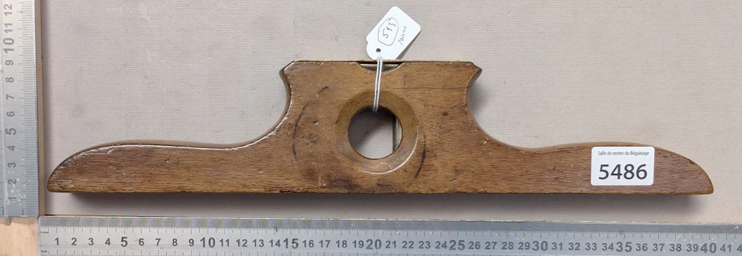 1 antique wooden level, 2 openings, glazed with brass plates—see photos