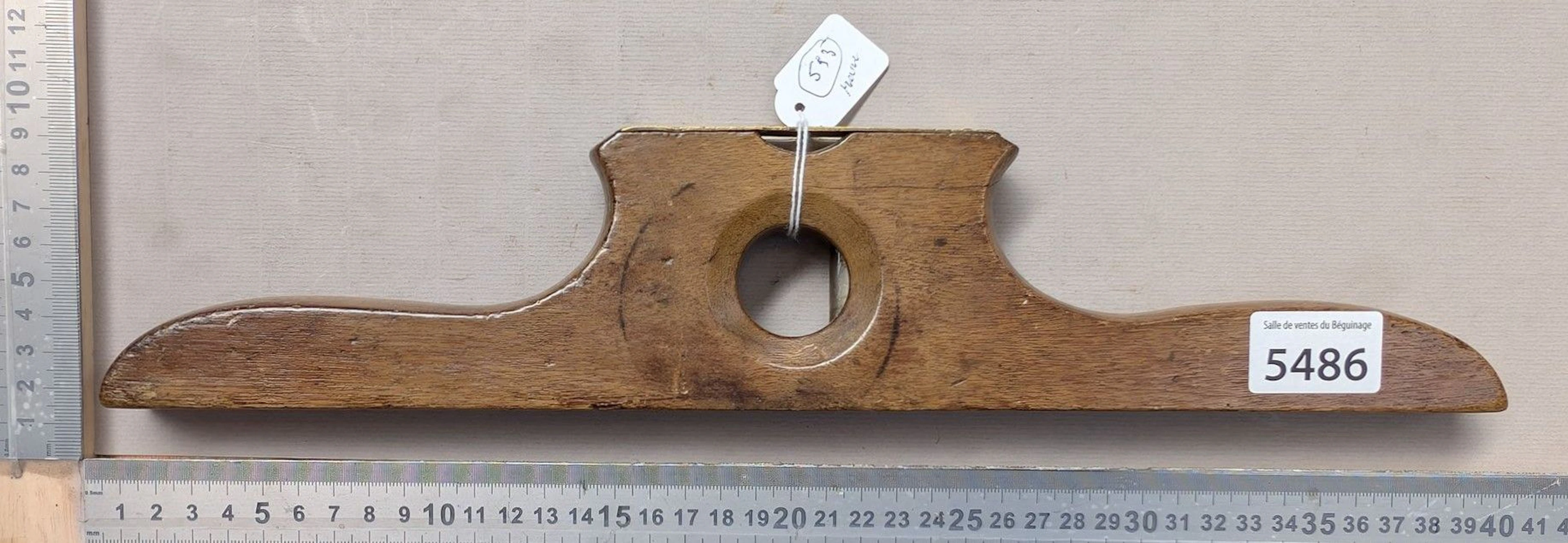 1 antique wooden level, 2 openings, glazed with brass plates—see photos