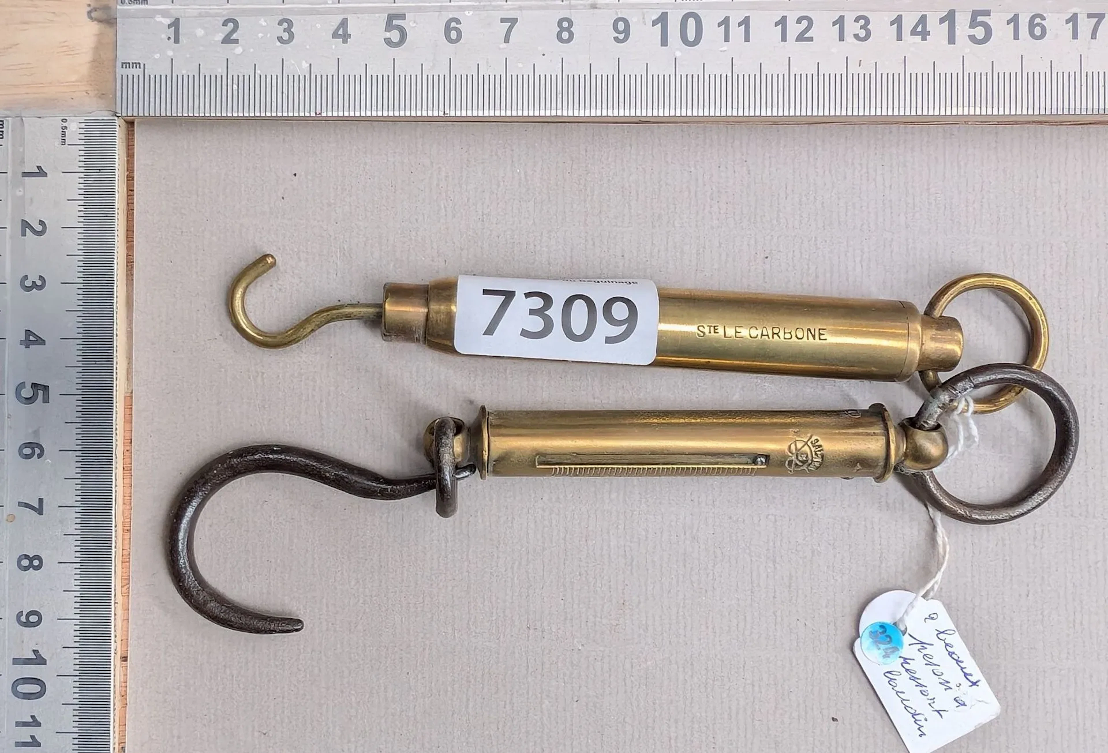 2 beautiful coil-spring weights—see photos for dimensions and condition