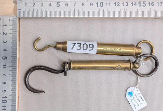 2 beautiful coil-spring weights—see photos for dimensions and condition