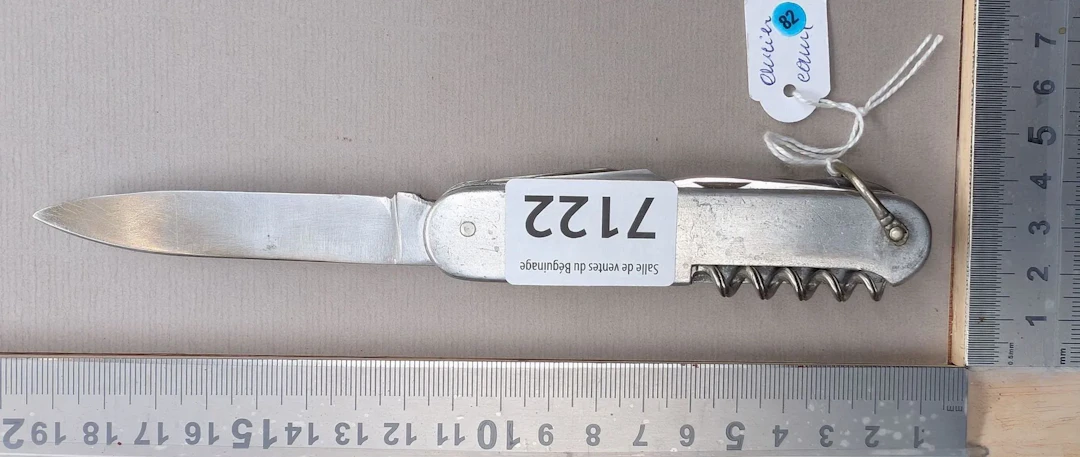 Vintage metal multifunction pocket knife, "LA PÊCHE INDÉPENDANTE"