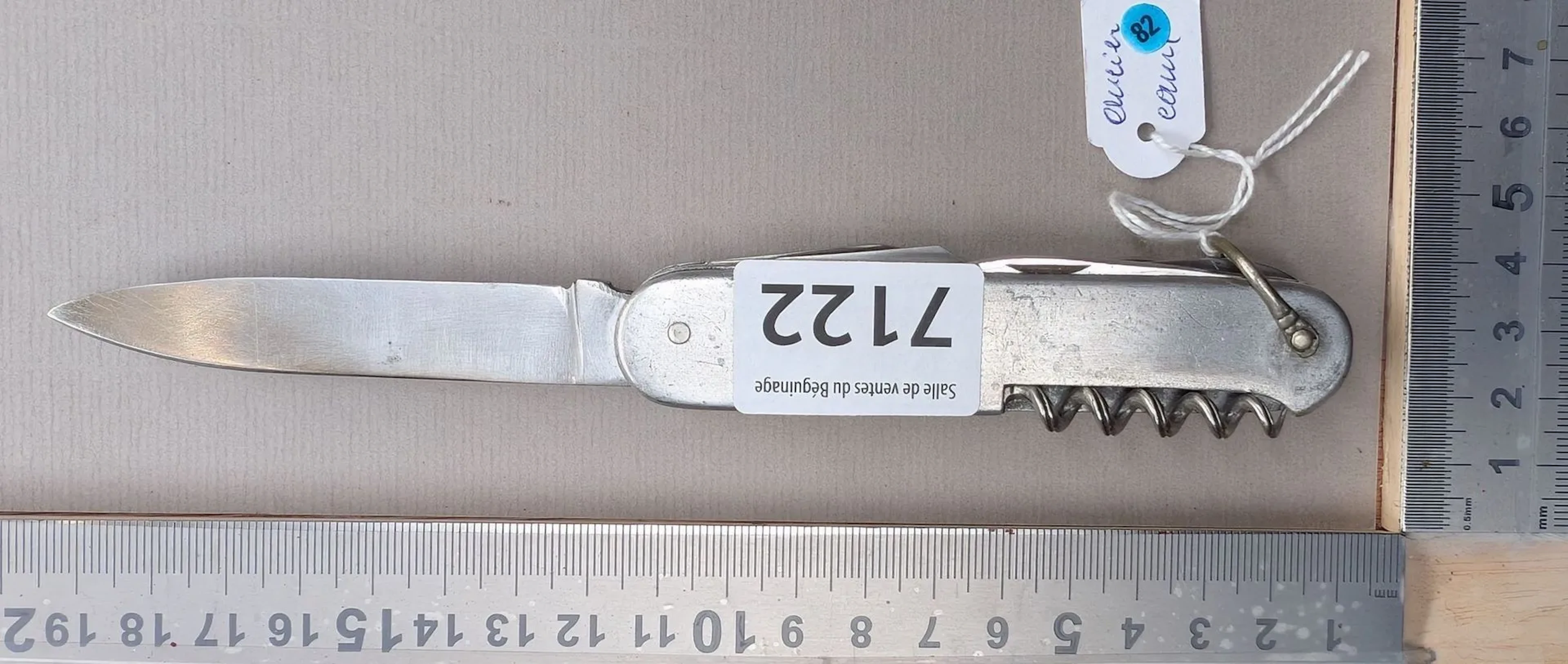 Vintage metal multifunction pocket knife, "LA PÊCHE INDÉPENDANTE"