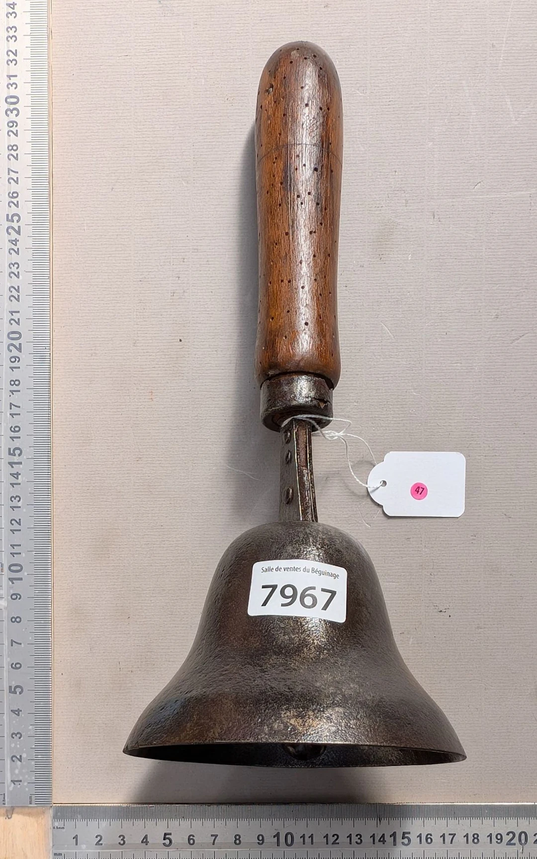 1 school bell—see photos for dimensions and condition