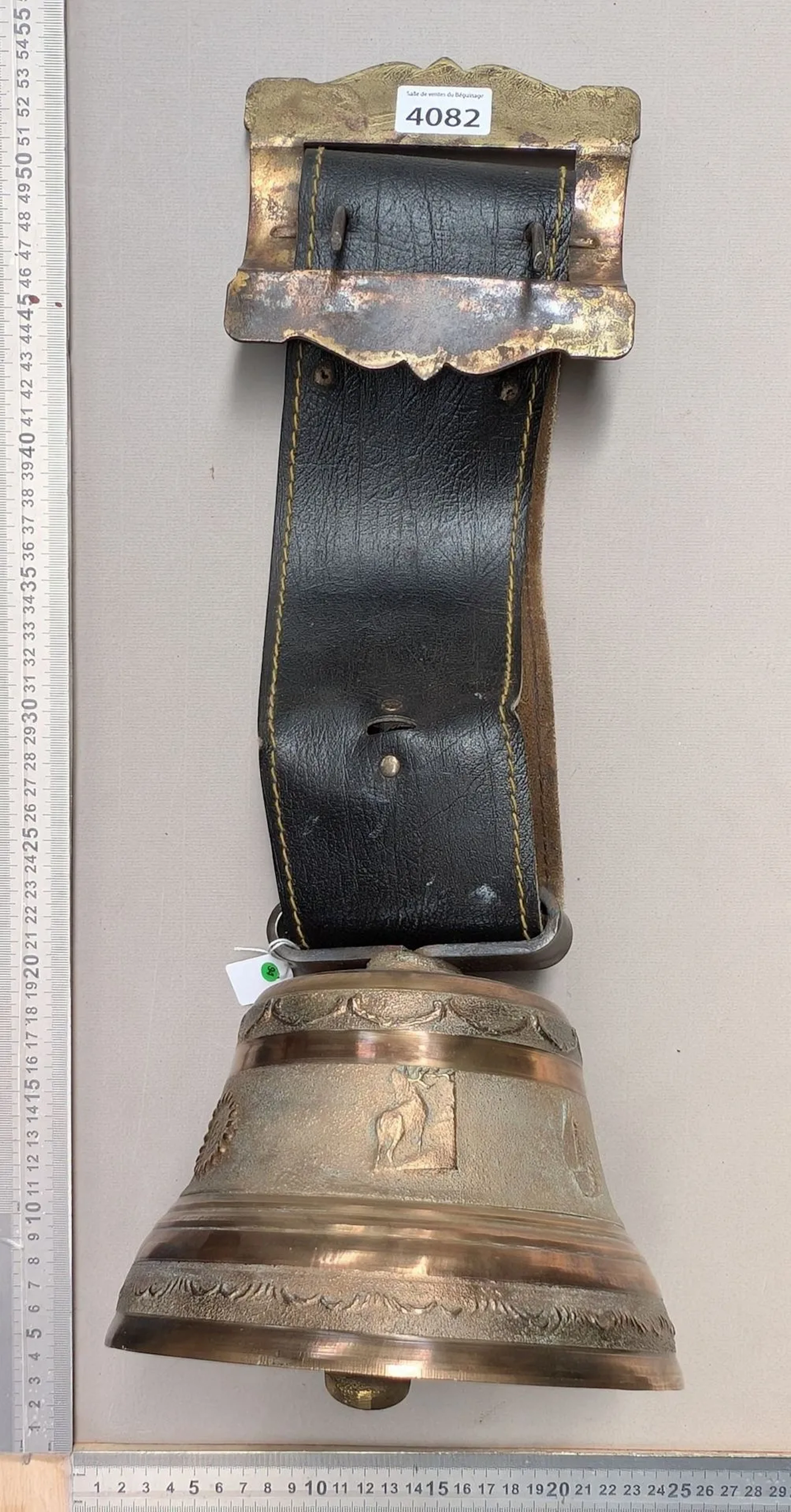 Antique cowbell—see photos for dimensions and condition