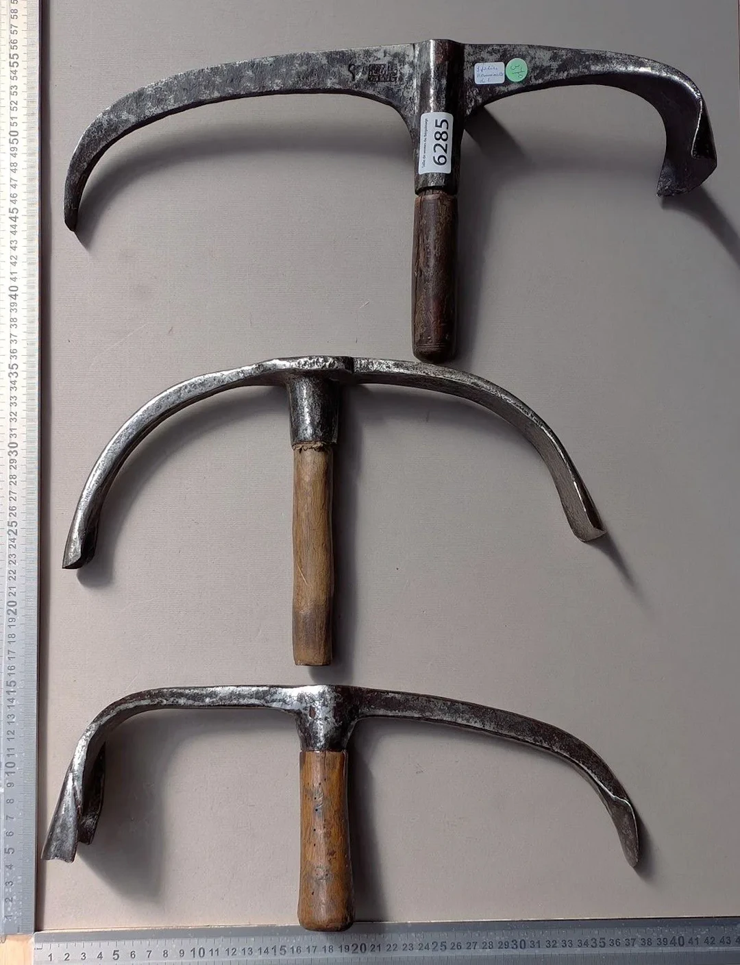 3 beautiful, different adzes—see photos for dimensions and condition