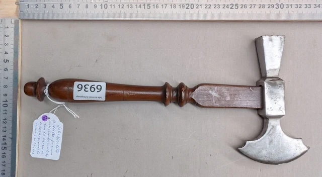 1 attractive sugar axe stamped "19th century"—see photos for dimensions