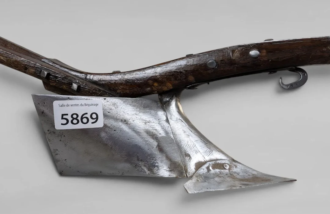 A model of an antique plow—see photos for dimensions and condition
