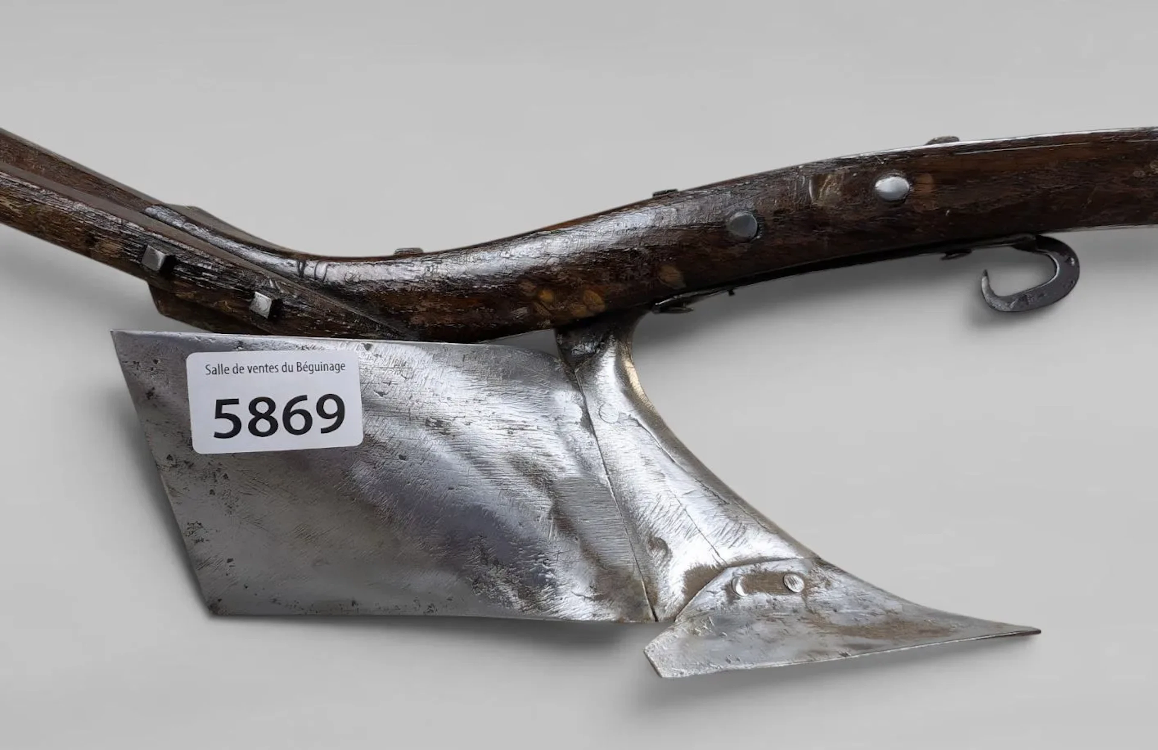 A model of an antique plow—see photos for dimensions and condition