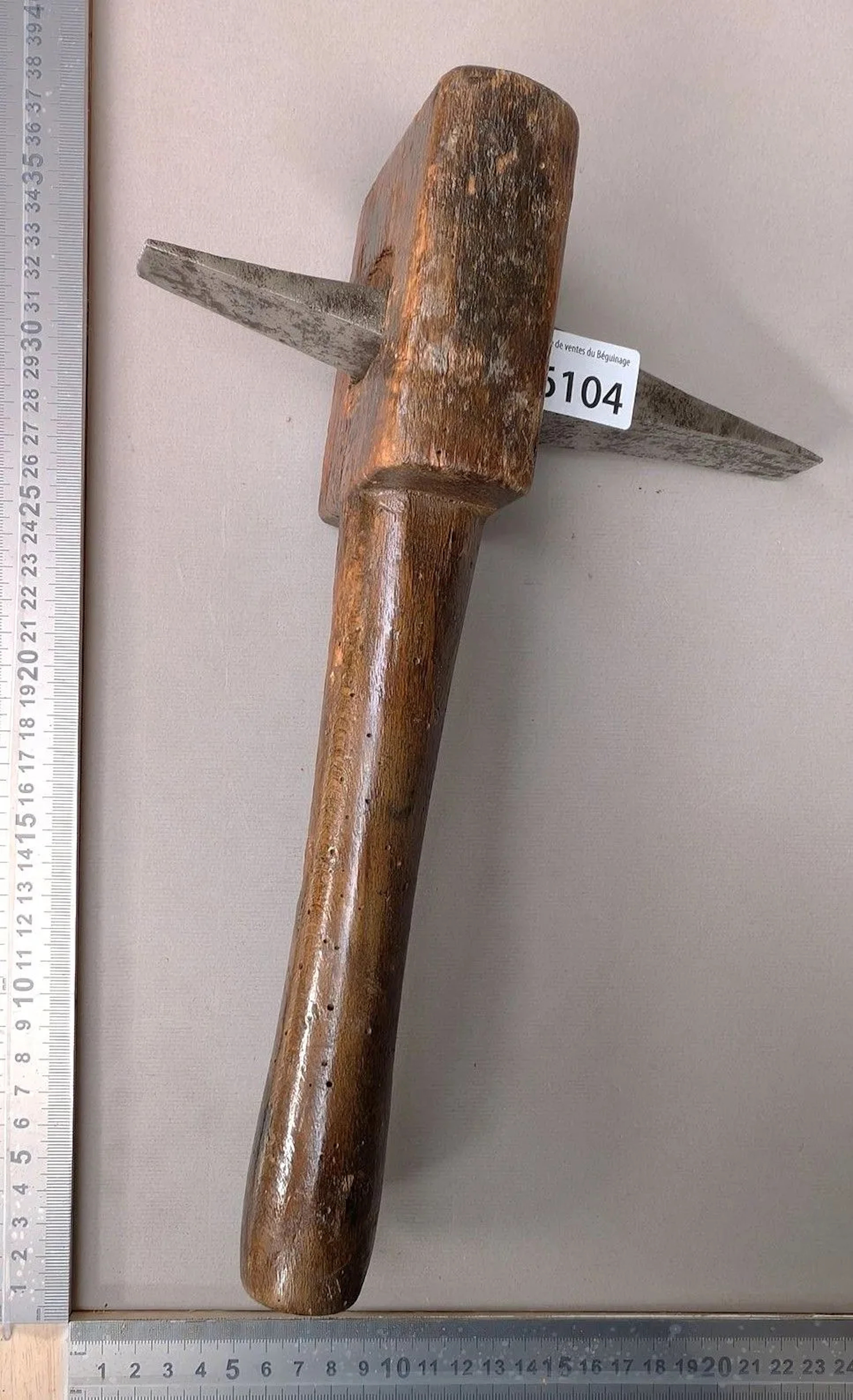 1 antique hammer used for reshaping millstones—see photos for dimensions
