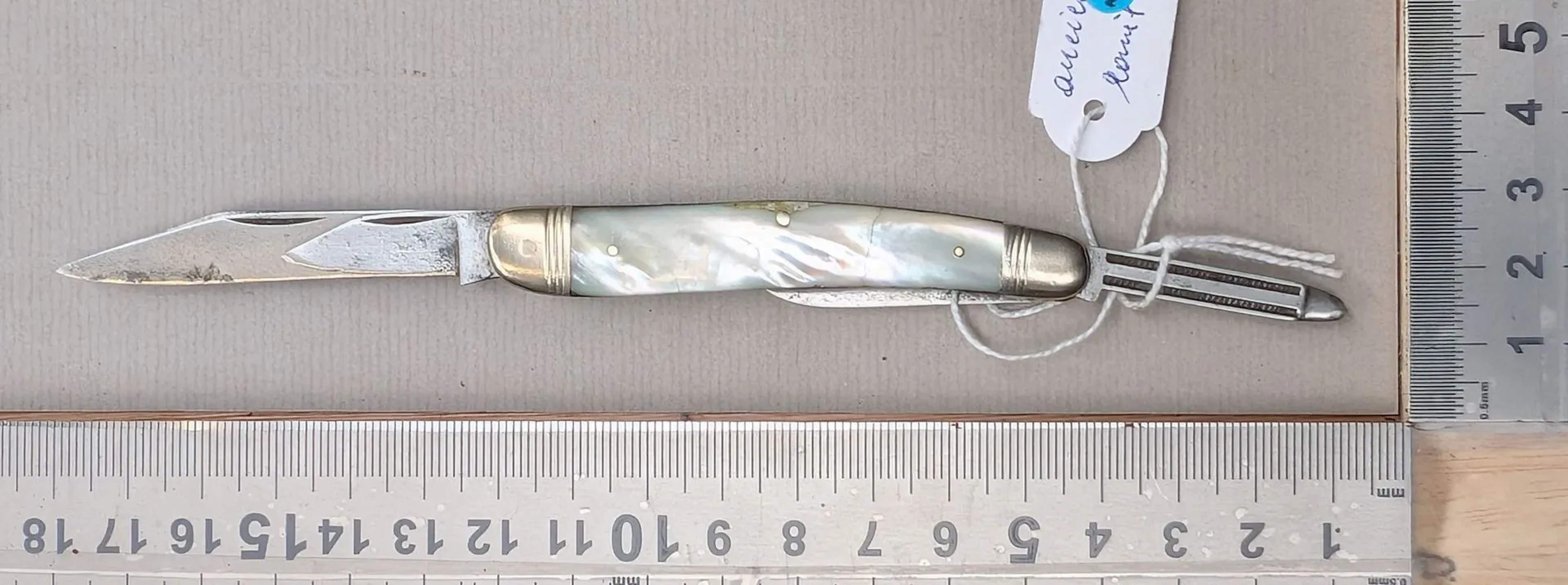 Antique 3-blade pocket knife - See photos for dimensions and condition