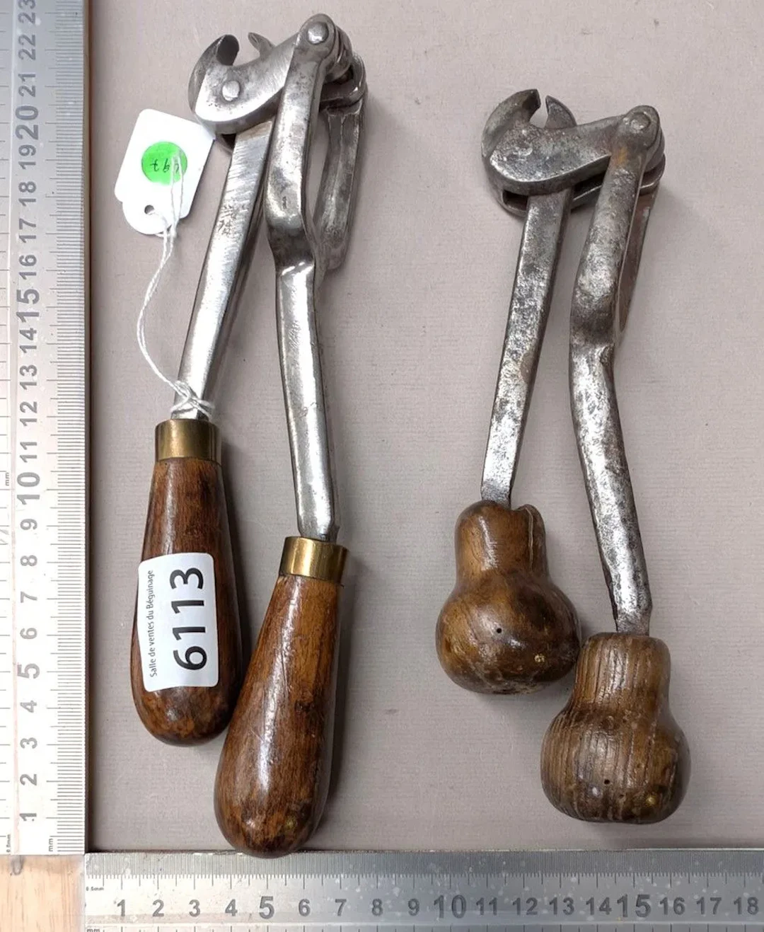 2 cobbler's mouthpieces (clasps) - See photos for dimensions and condition