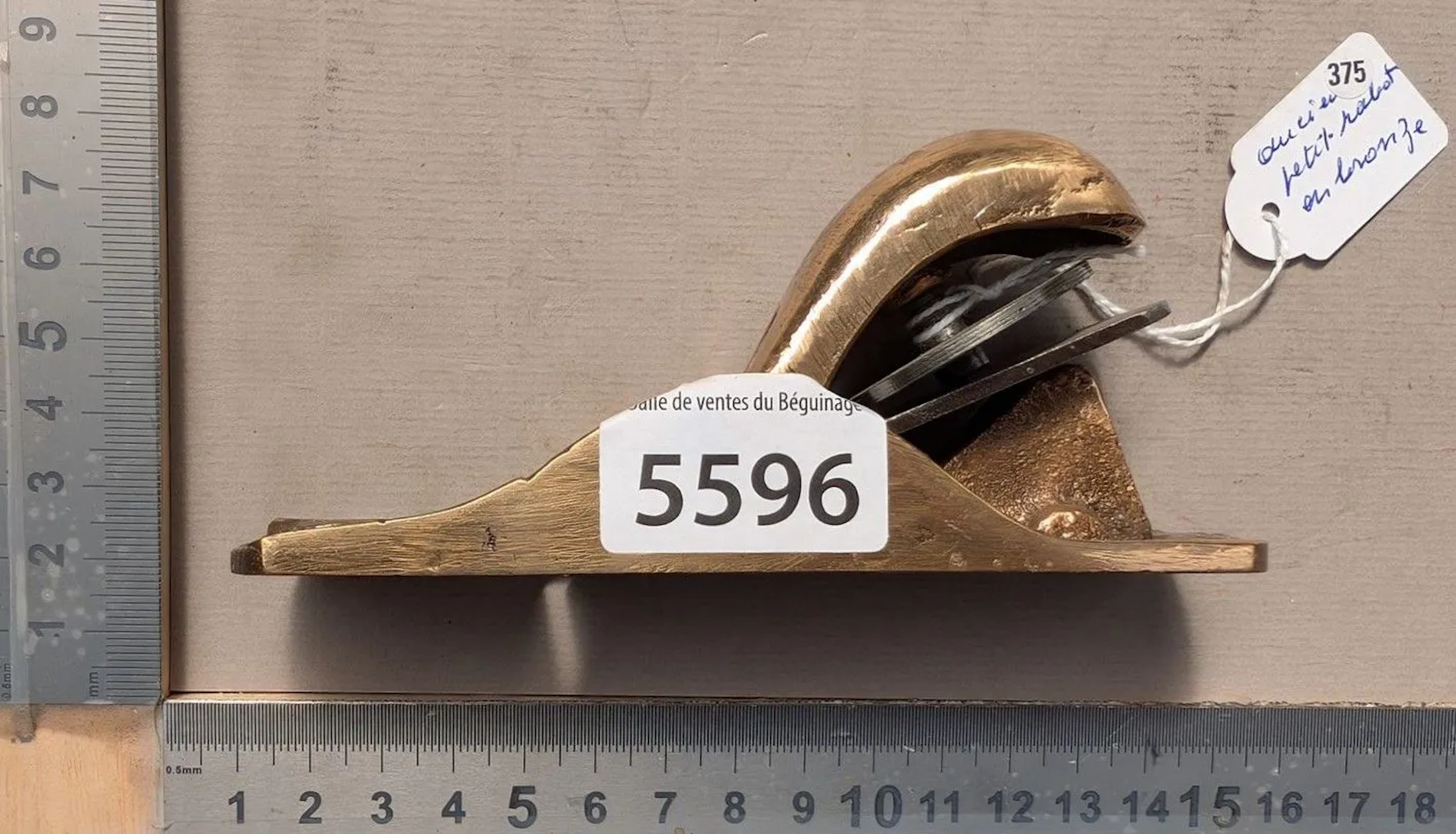 Antique small bronze plane—see photos for dimensions and condition