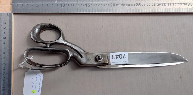 Large pair of wrought-iron scissors—see photos for dimensions and condition