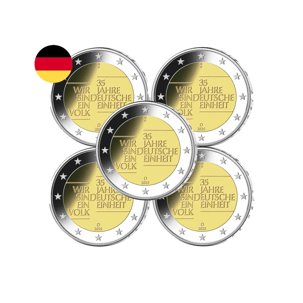 Allemagne 2025 - Lot des 5 ateliers - 2 Euros commémorative - 35ème
