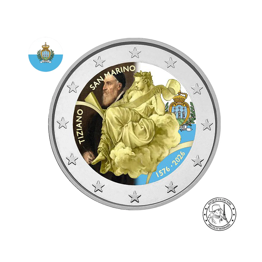 Saint-Marin 2026 - 2 Euros Commémorative - 450 ans de la mort de Titien