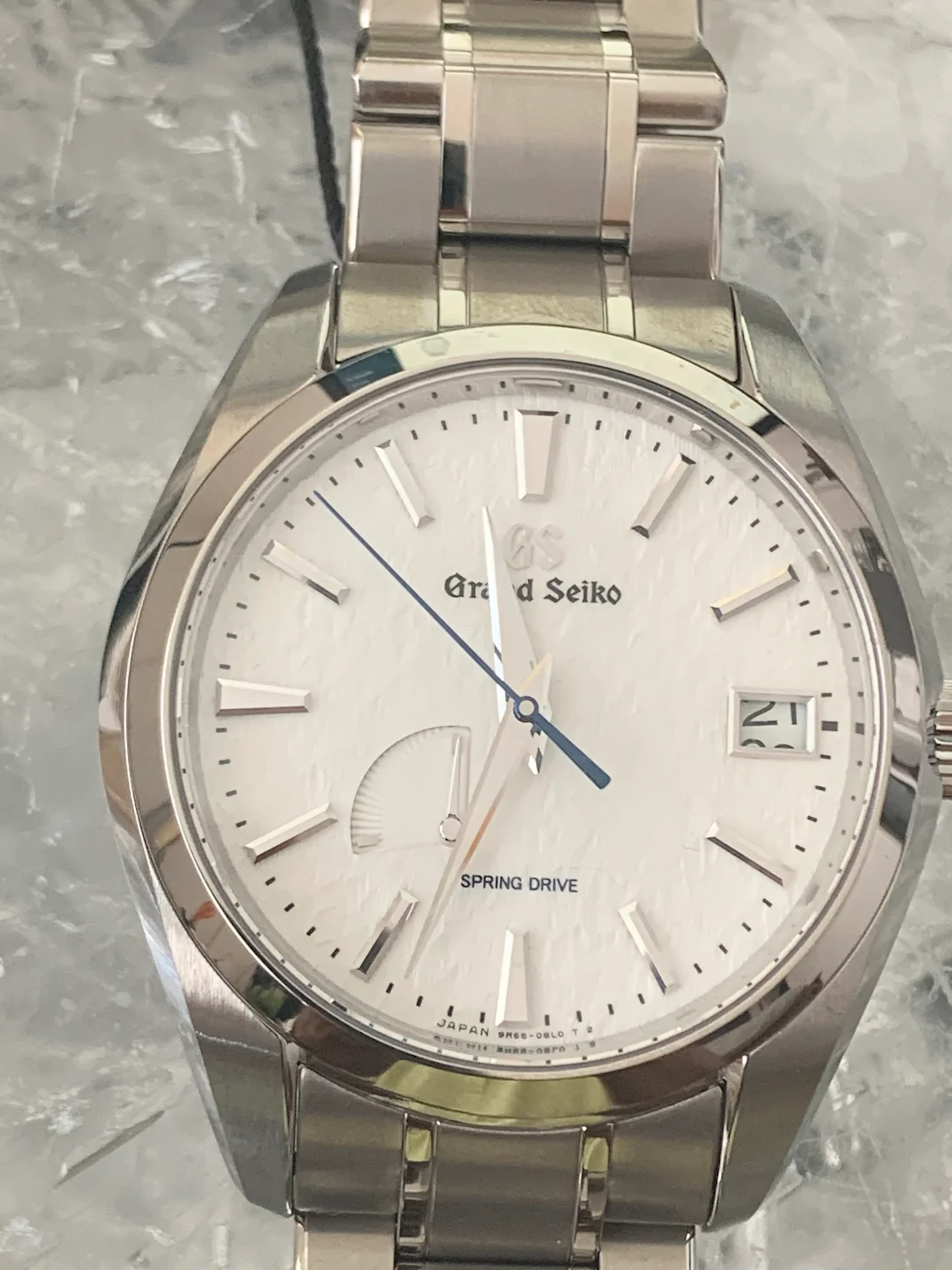 Grand Seiko Snowflake Spring Drive 41mm Titanium bracelet Ref SBGA211