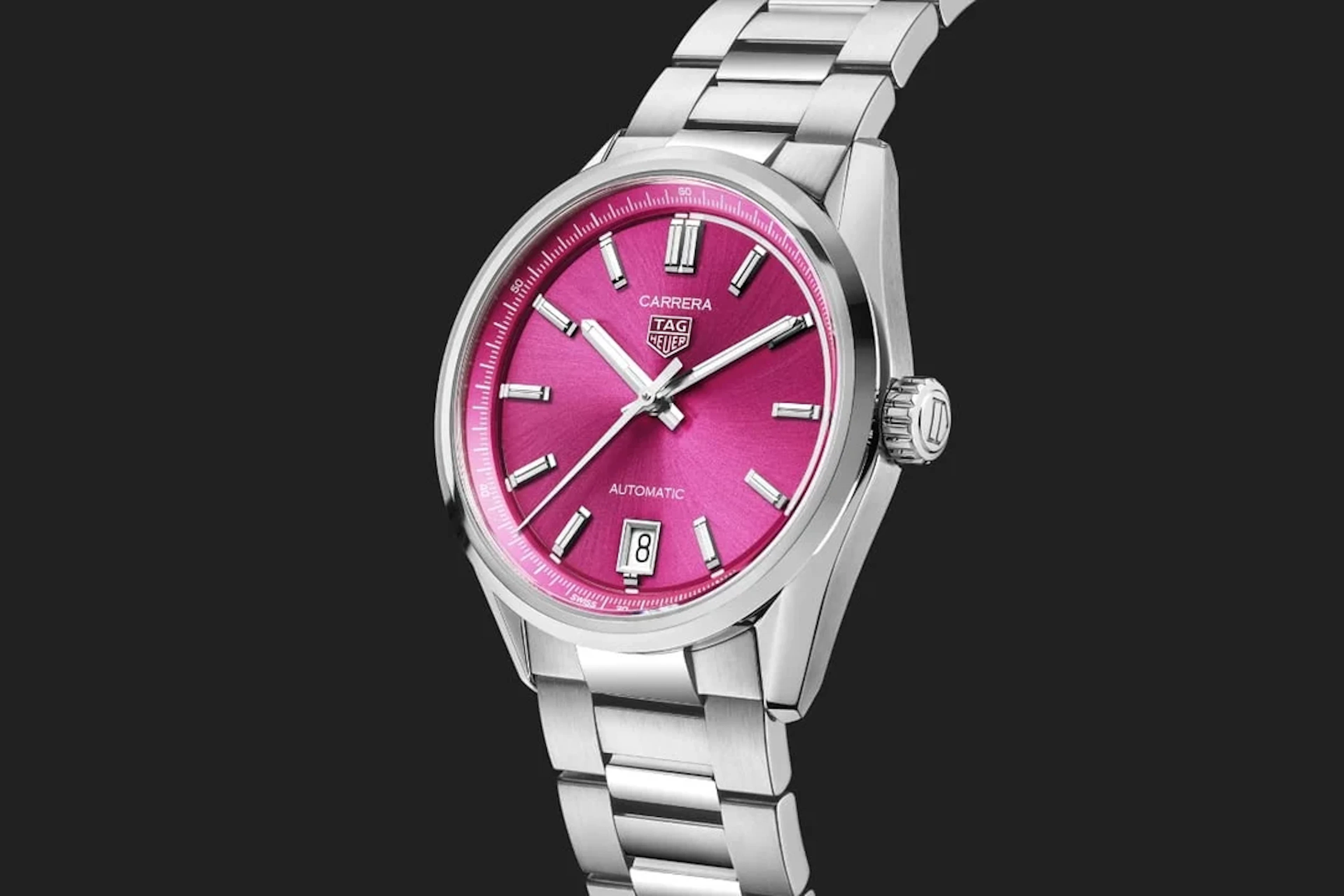 TAG Heuer Carrera Date Women's Pink dial 36mm WBN2313.BA0001 Bracelet