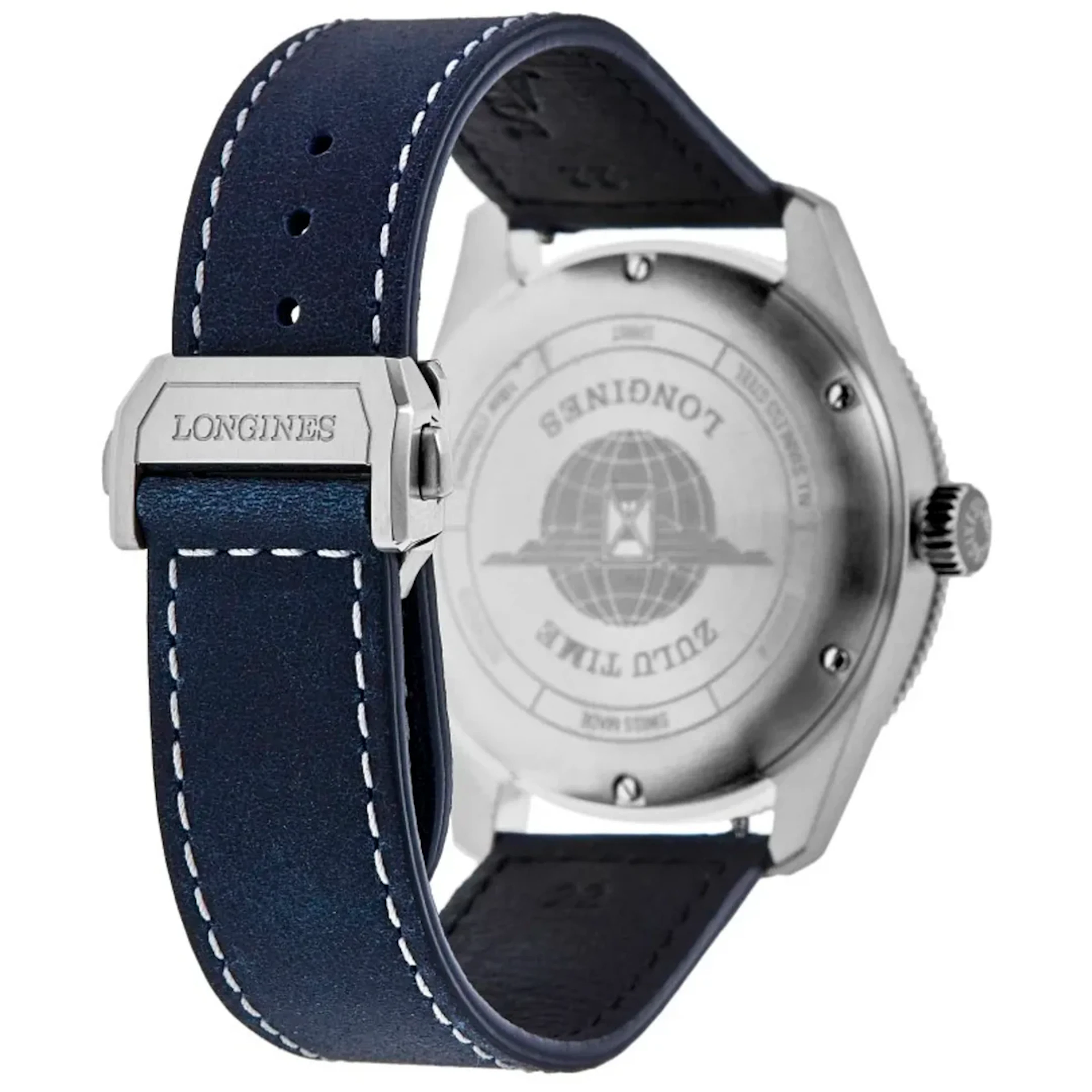 Longines Spirit Zulu Time Bule dial 42mm L3.812.4.93.2 Leather strap