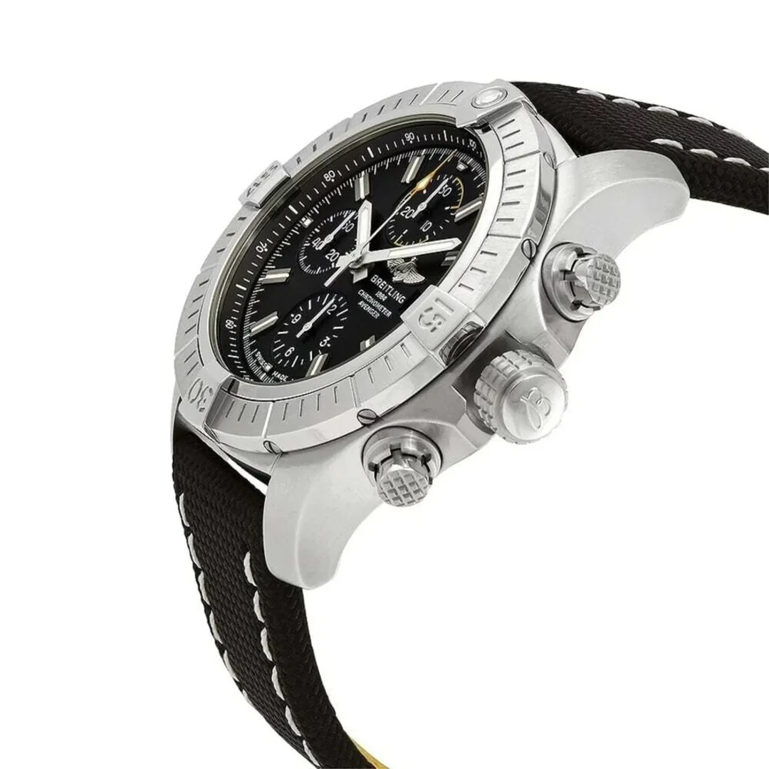Breitling Avenger Chronograph Black Mens Watch 45mm Ref#A13317101B1X1