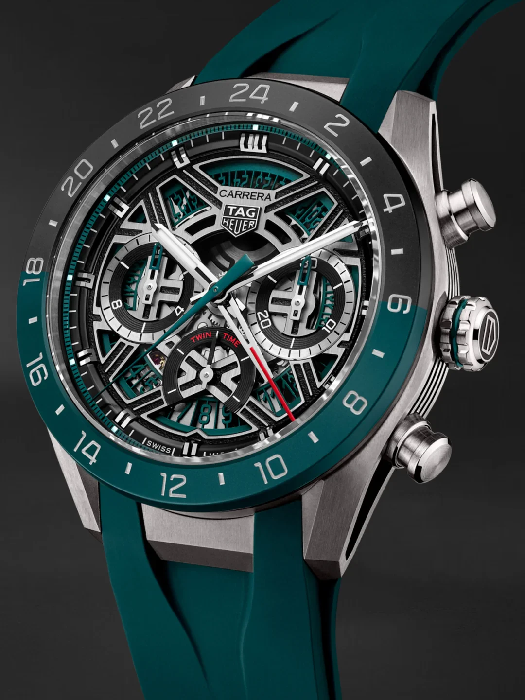 TAG Heuer Carrera Chronograph green dial 44mm CBU2084.FT6297
