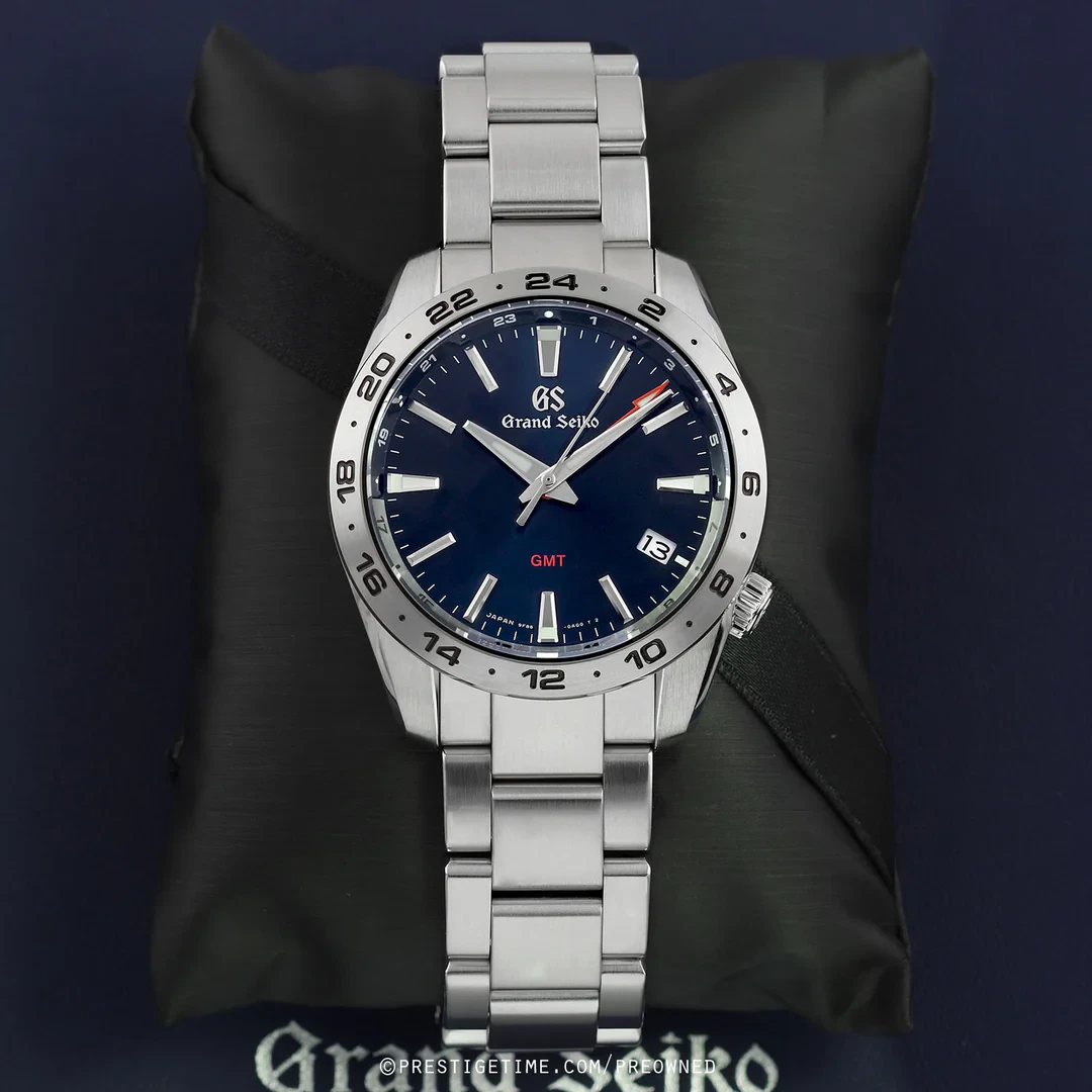 Grand Seiko Sport collection GMT Quartz Blue dial 39mm SBGN029 Bracelet