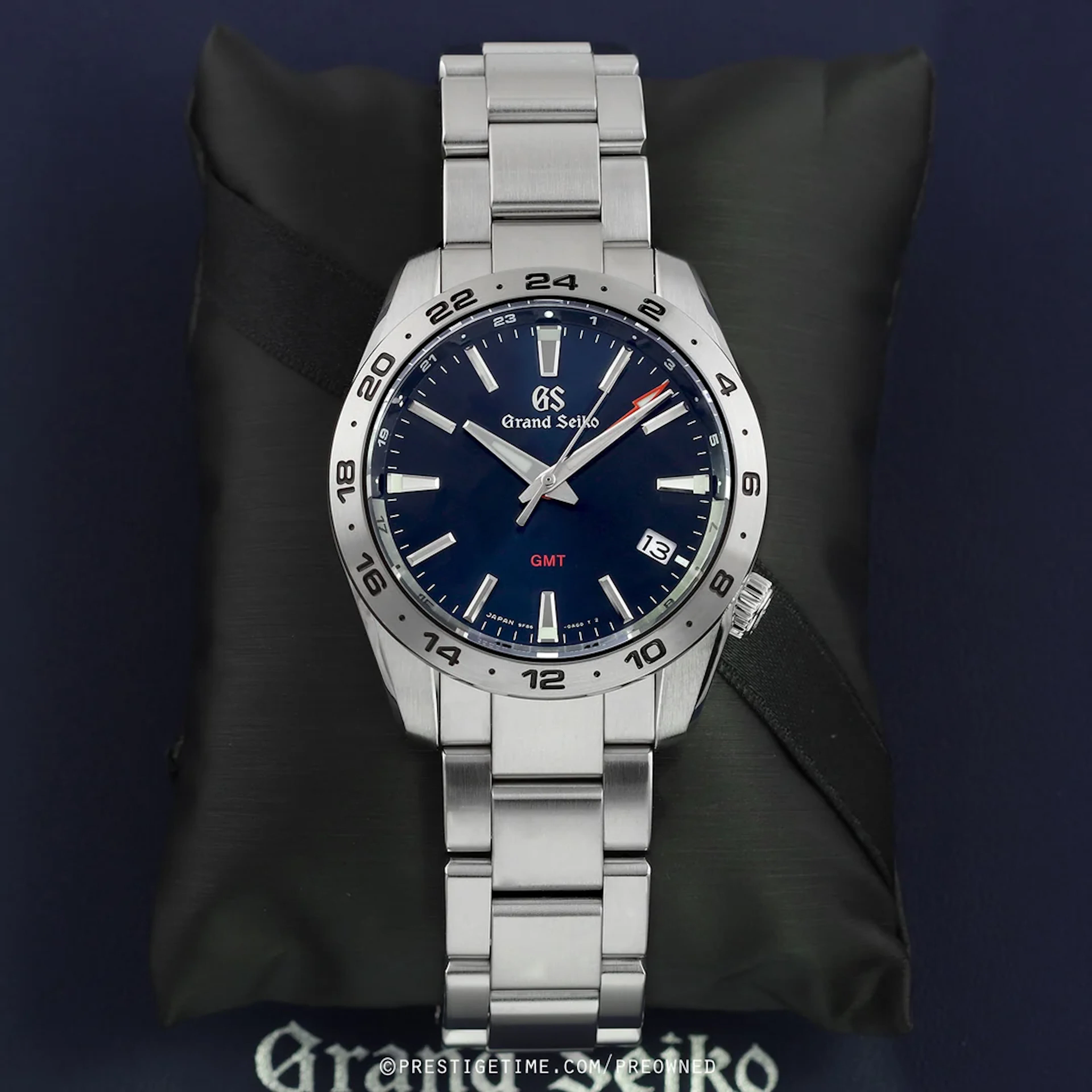 Grand Seiko Sport collection GMT Quartz Blue dial 39mm SBGN029 Bracelet