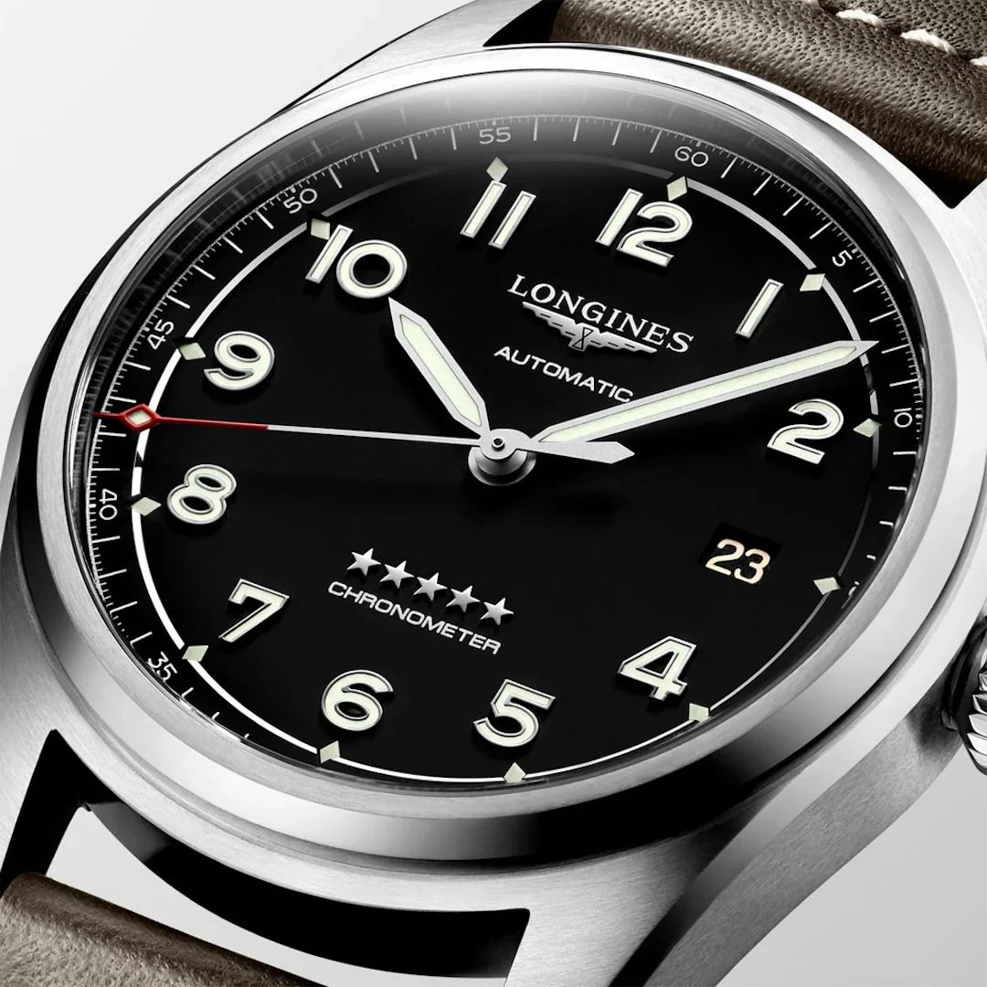 Longines Spirit Black dial 40mm L3.810.4.53.0 Leather strap