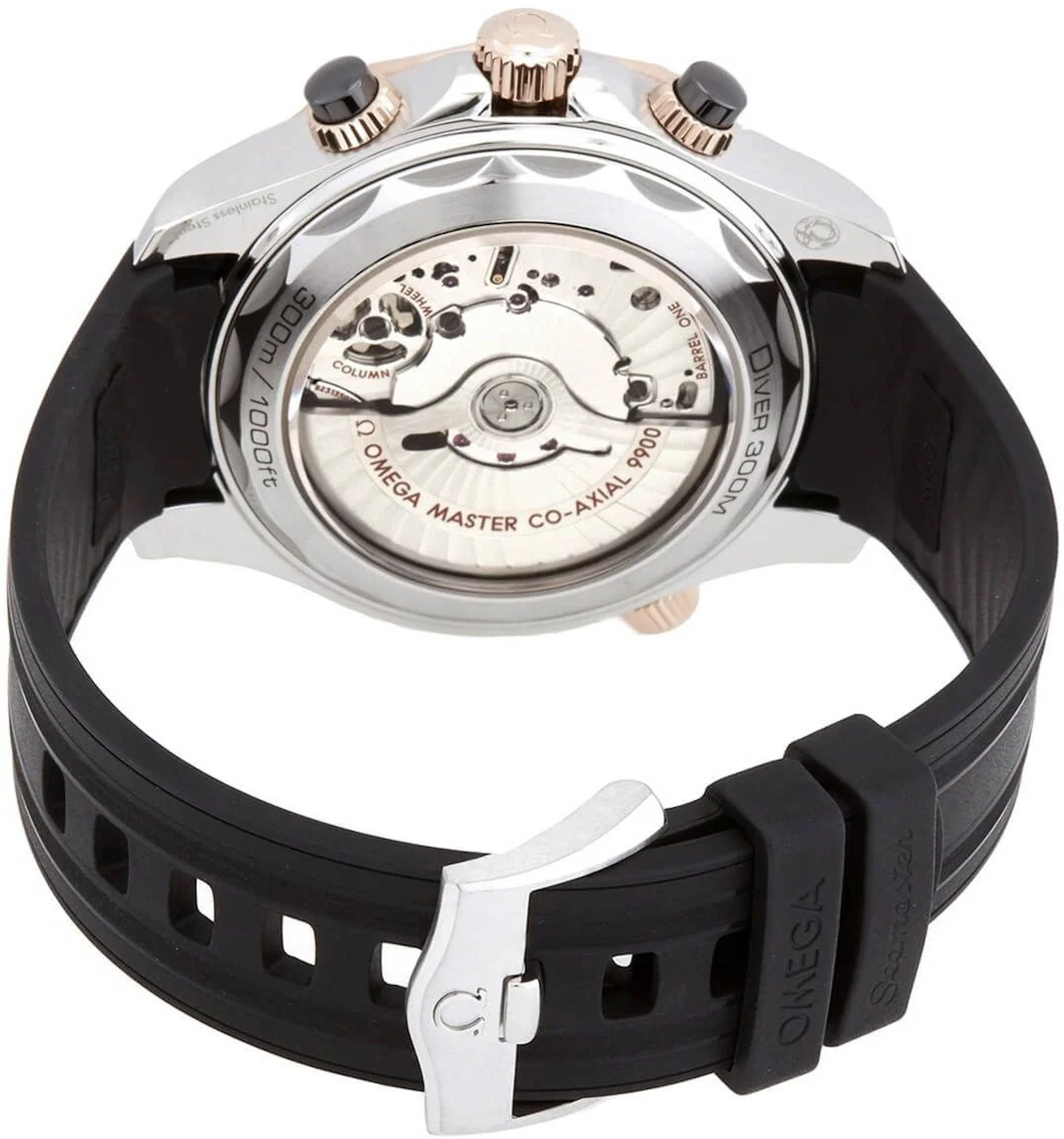 Omega Seamaster Diver Black 300M Rubber Strap 44mm 210.22.44.51.01.001