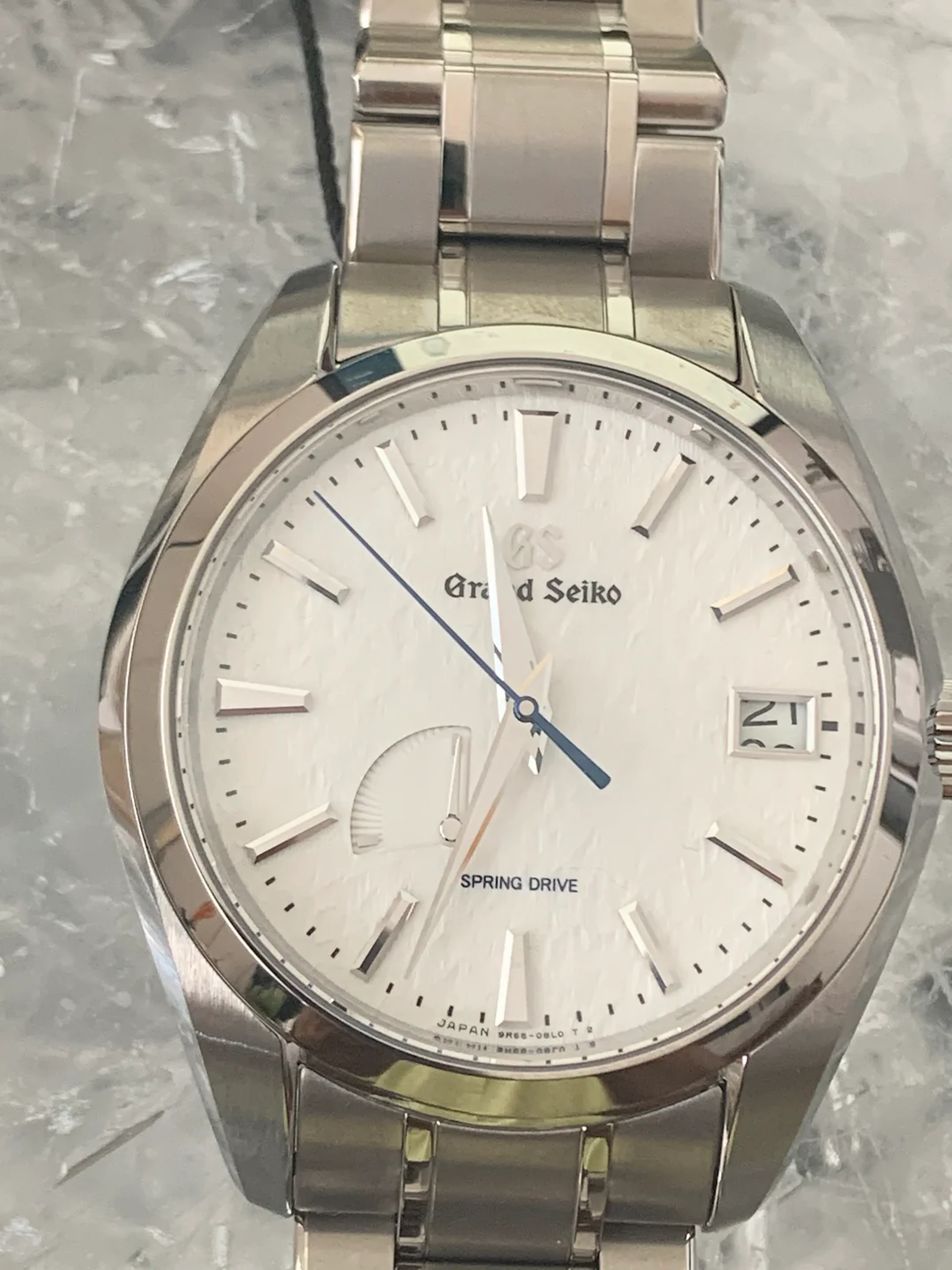 Grand Seiko Snowflake Spring Drive 41mm Titanium bracelet Ref SBGA211