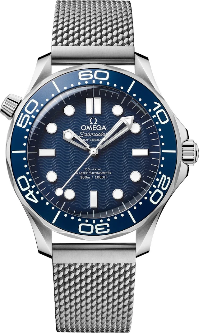 Omega Seamaster Bond 60th Anniversary Blue Mesh bracelet 42mm 210