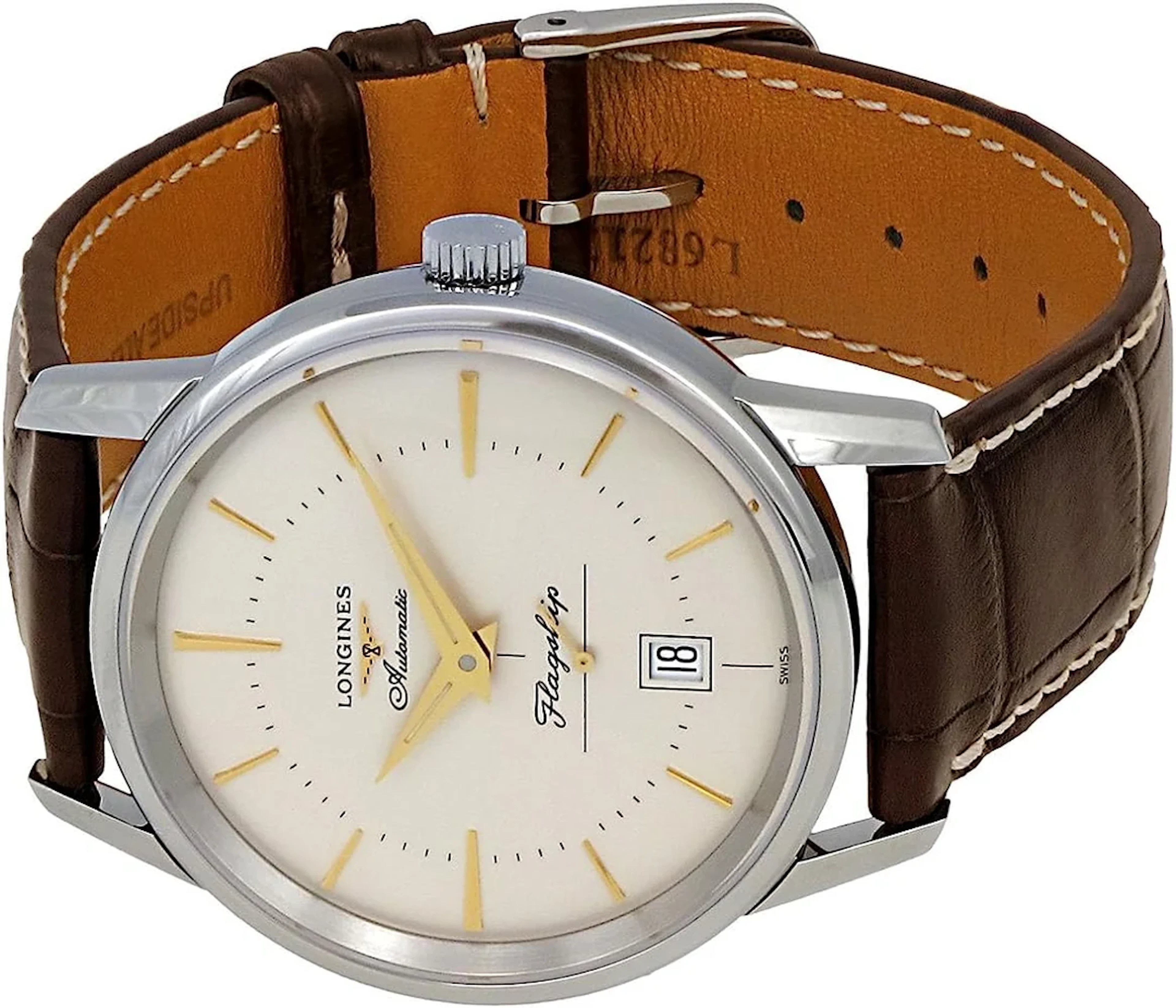 Longines Heritage Flagship Silver Dial Mens Watch strap 38.5mm L4.795.4.78.2