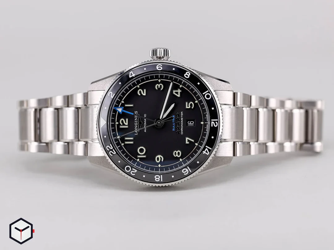 Longines Spirit Zulu Time Black Dial Mens Watch 42mm L3.812.4.53.6