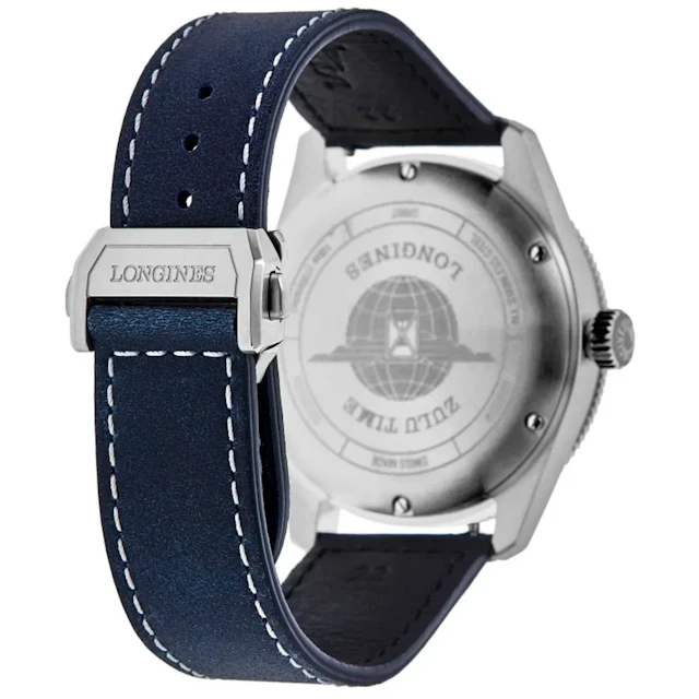 Longines Spirit Zulu Time Bule dial 42mm L3.812.4.93.2 Leather strap