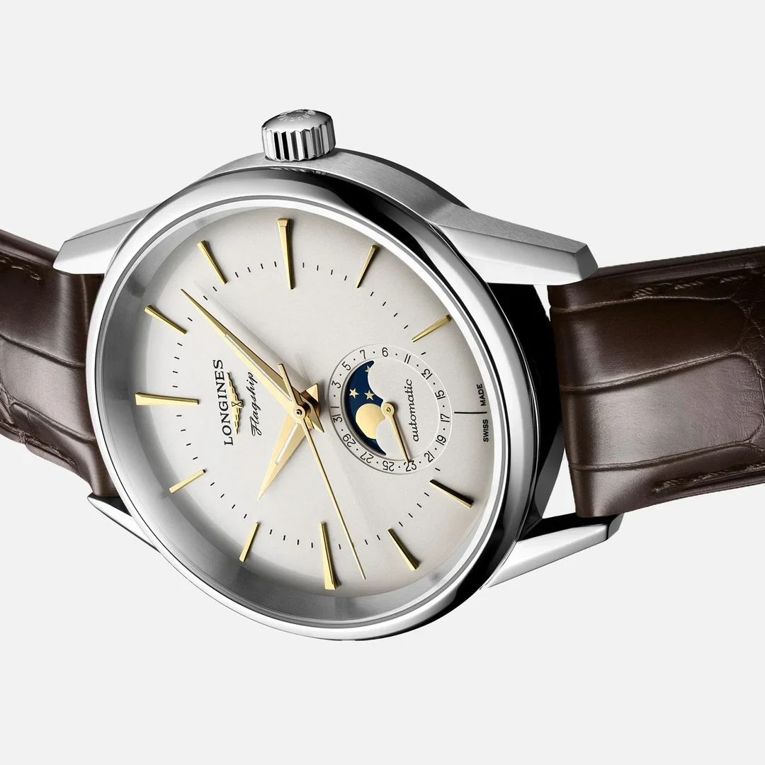 Longines Flagship Heritage Moonphase Silver dial 38.5mm L4.815.4.78.2