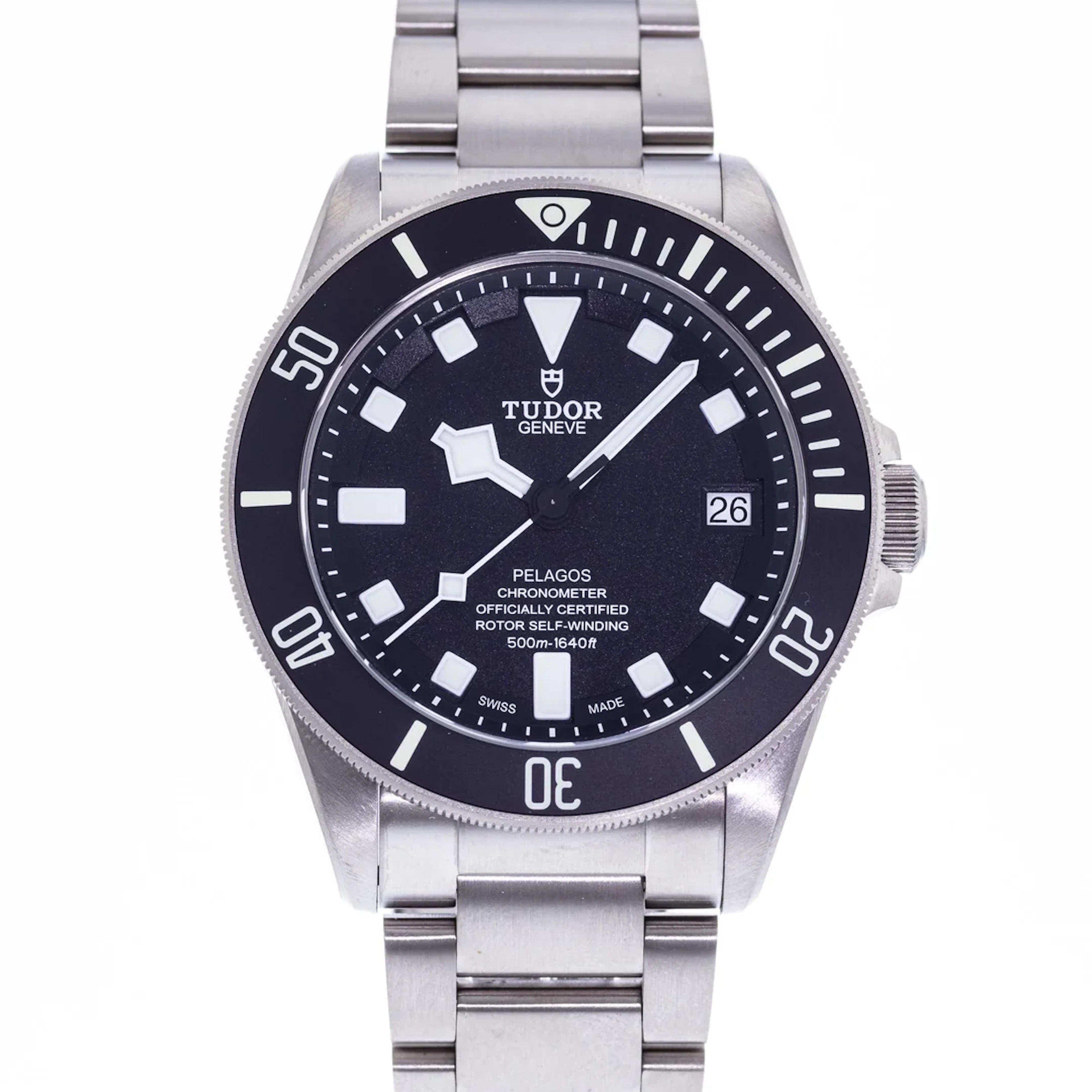 Tudor Pelagos Black Steel/Titanium Black dial Mens Watch 42 M25600TN-0001