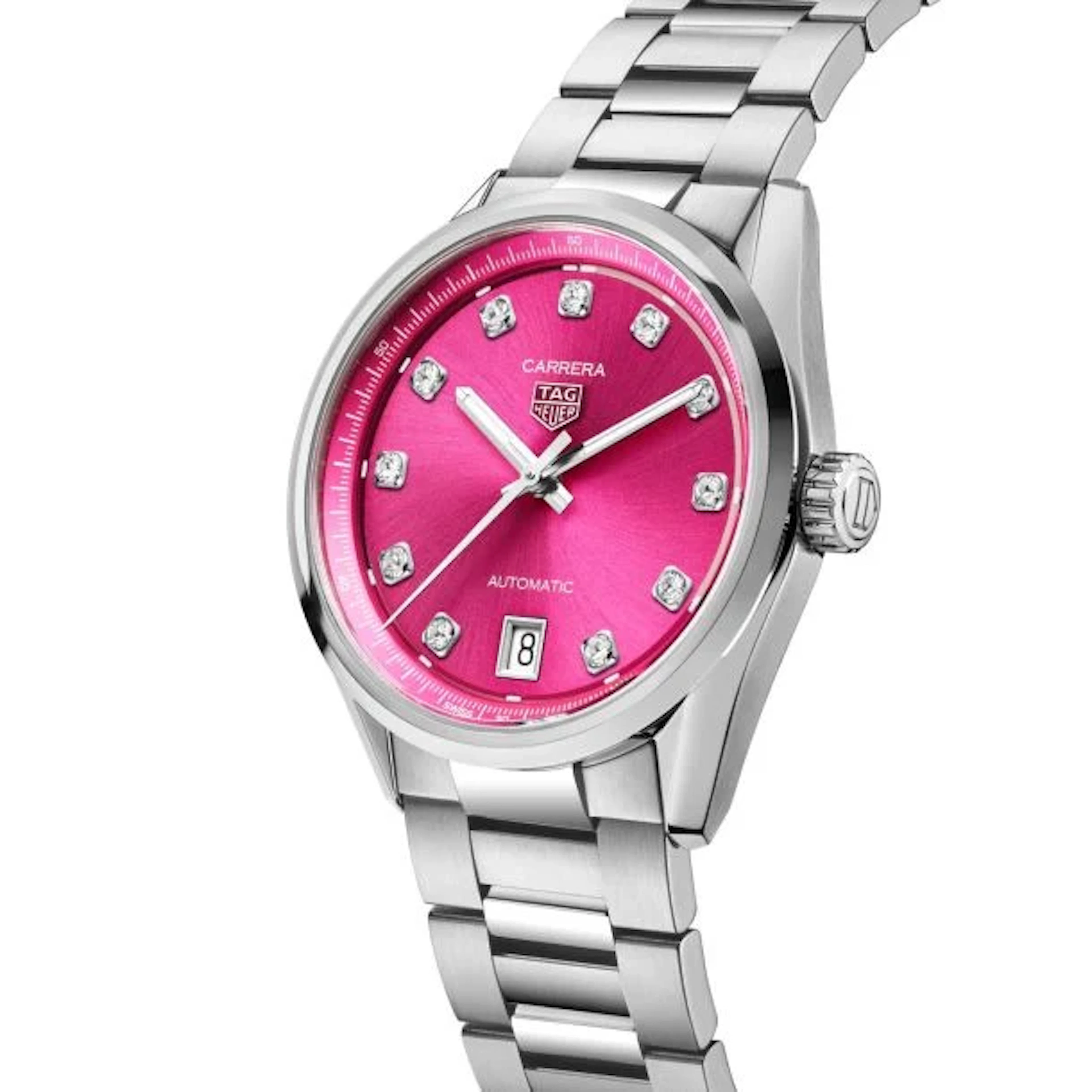 TAG Heuer Carrera Date 7 36mm Pink diamond dial WBN2318.BA0001 Bracelet