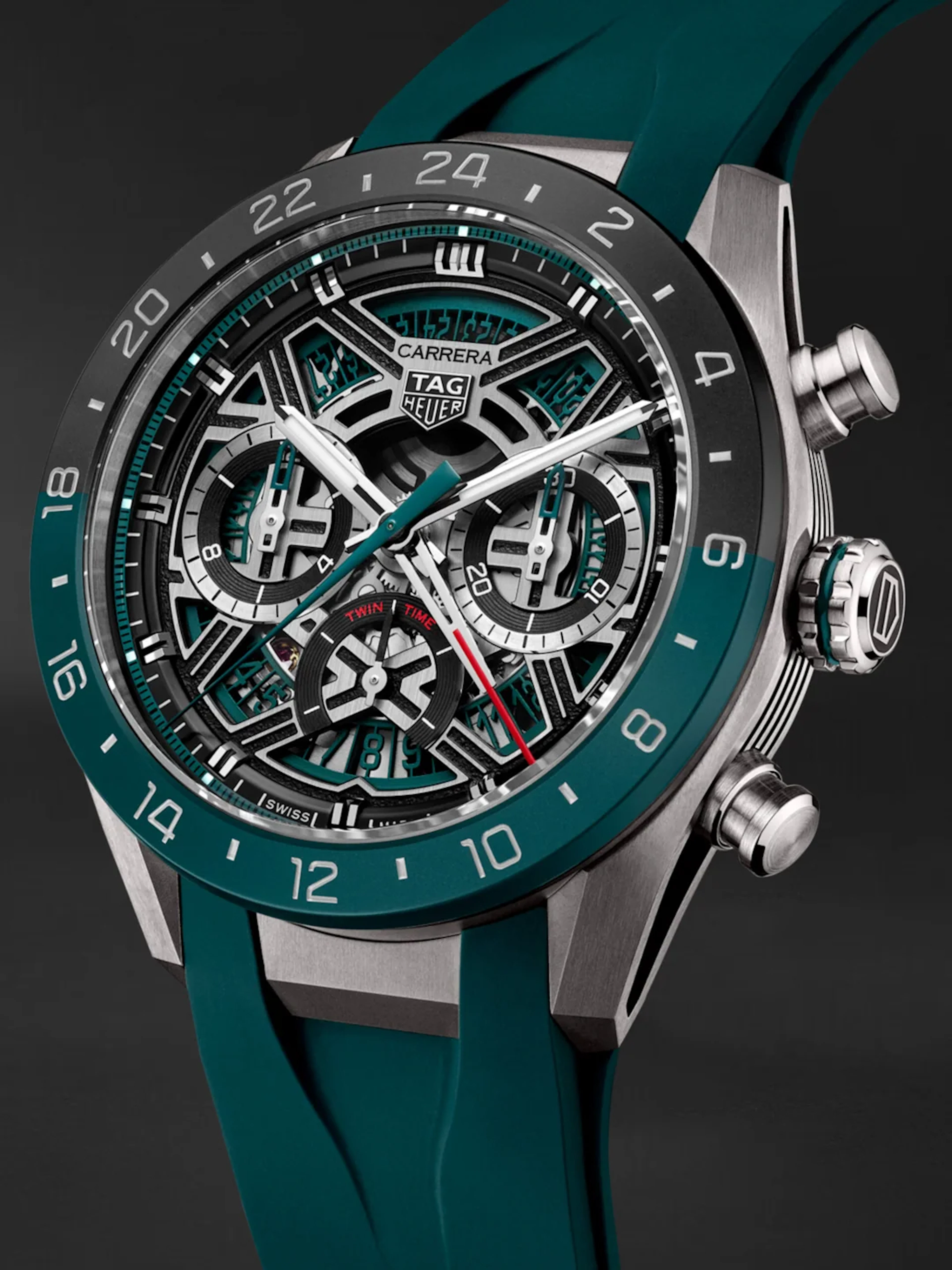 TAG Heuer Carrera Chronograph green dial 44mm CBU2084.FT6297