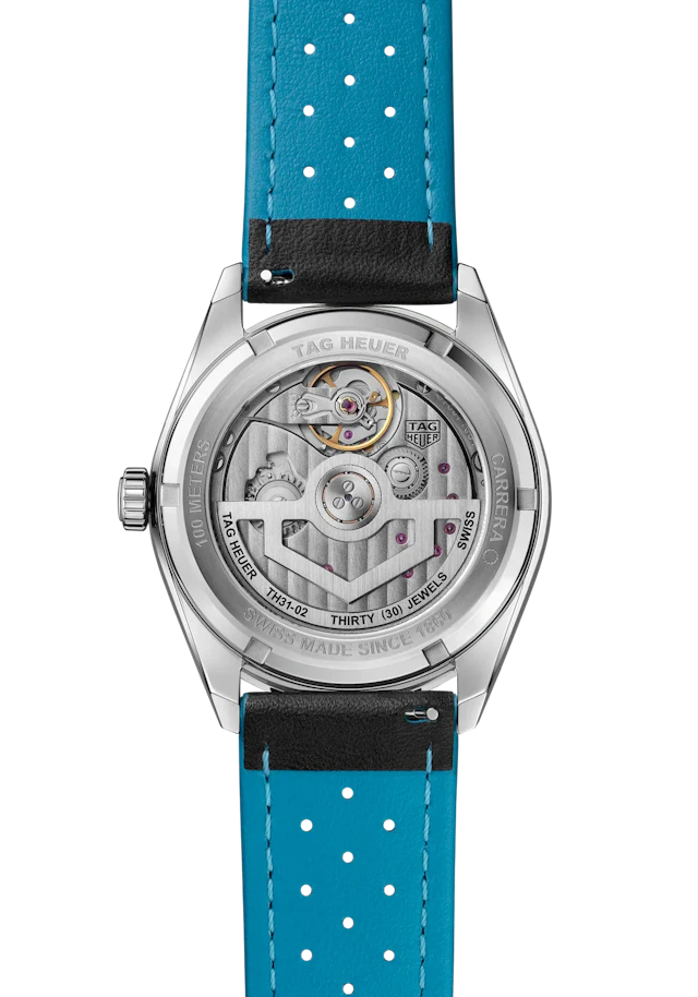 TAG Heuer Carrera Day-date Black dial 41mm WDA2110.FC6614 Leather strap