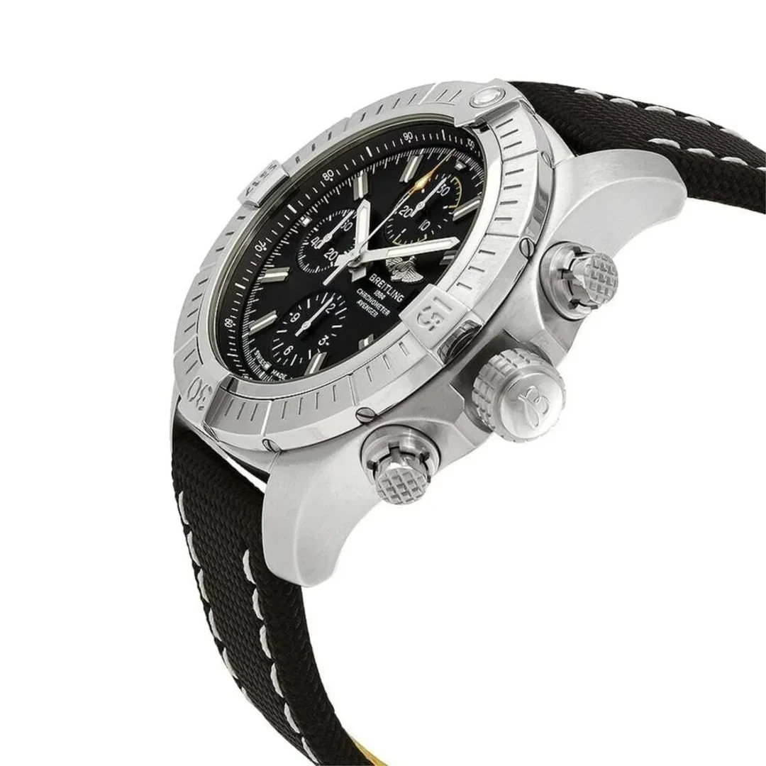 Breitling Avenger Chronograph Black Mens Watch 45mm Ref#A13317101B1X1