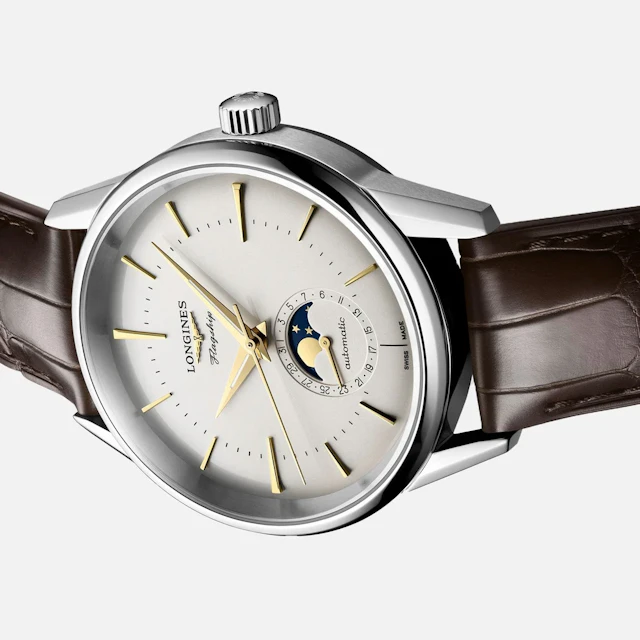 Longines Flagship Heritage Moonphase Silver dial 38.5mm L4.815.4.78.2